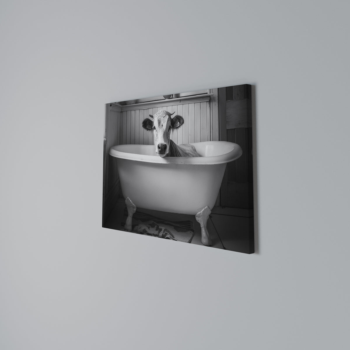 COW IN RELAXATION Horizontal Canvas Print