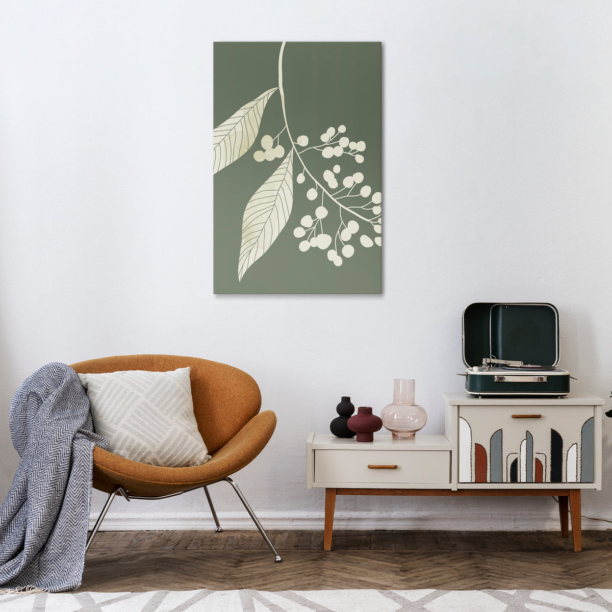 SERENE LEAFY FANTASIES Κατακόρυφος Πίνακας σε Καμβά