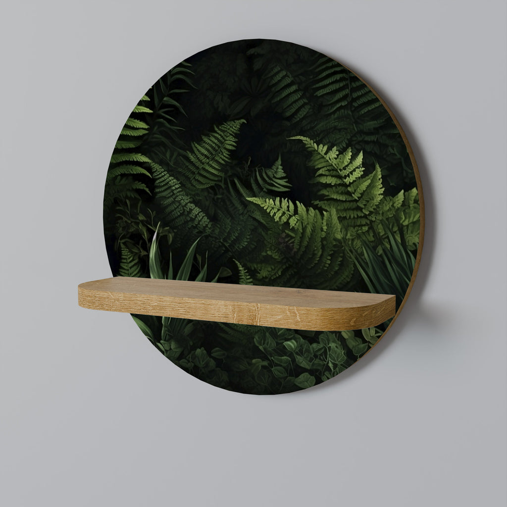 FERN SECRETS Στρογγυλό Ράφι Τέχνης σε Έννοια Δρυός
