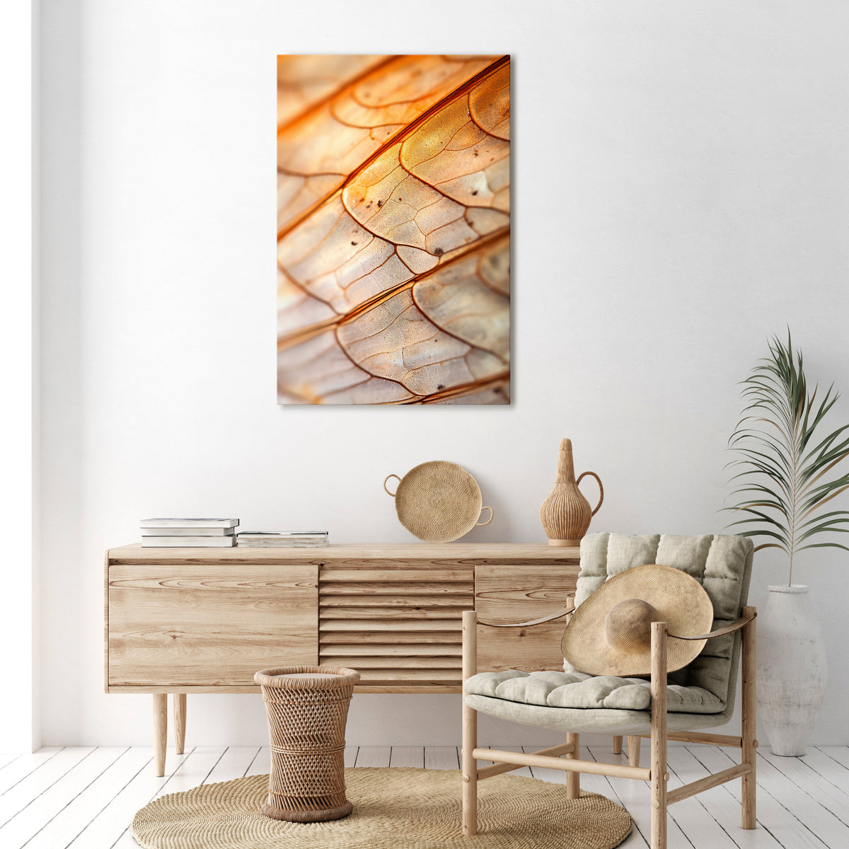 ELEGANT VEINING Κατακόρυφος Πίνακας σε Καμβά