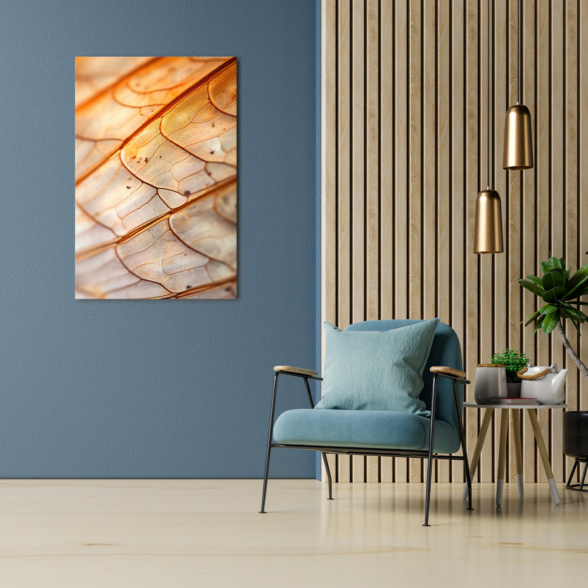 ELEGANT VEINING Κατακόρυφος Πίνακας σε Καμβά
