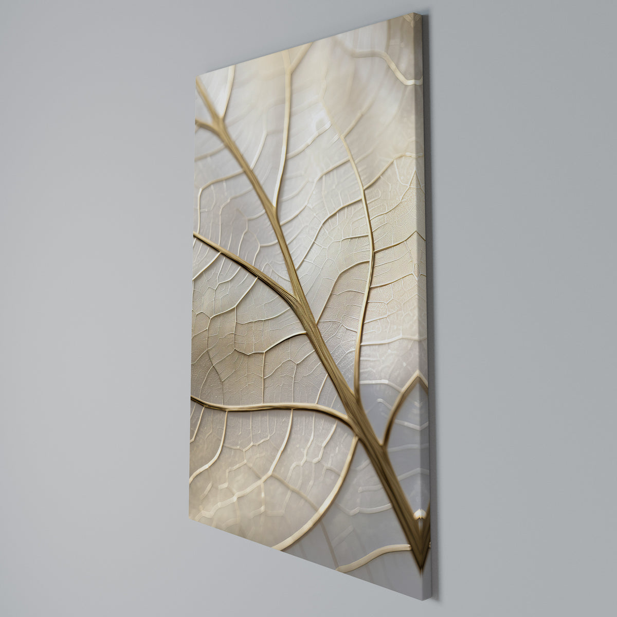 GOLDEN LEAF WHISPERS Κατακόρυφος Πίνακας σε Καμβά