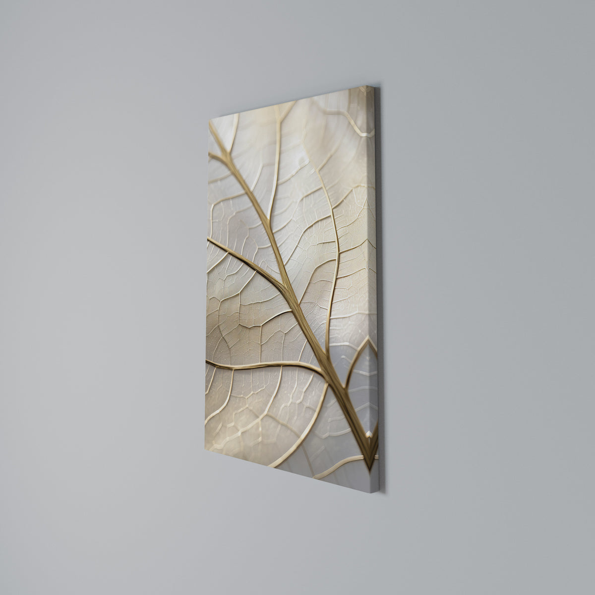 GOLDEN LEAF WHISPERS Κατακόρυφος Πίνακας σε Καμβά