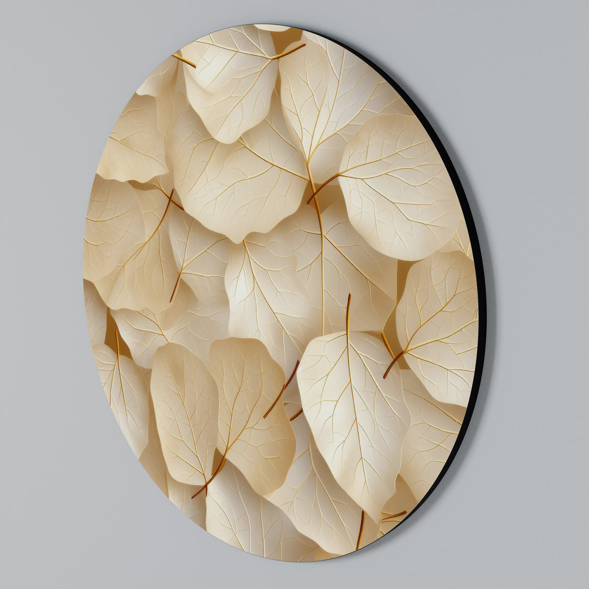 VELLUM LEAF SYMPHONY Στρογγυλός πίνακας ζωγραφικής