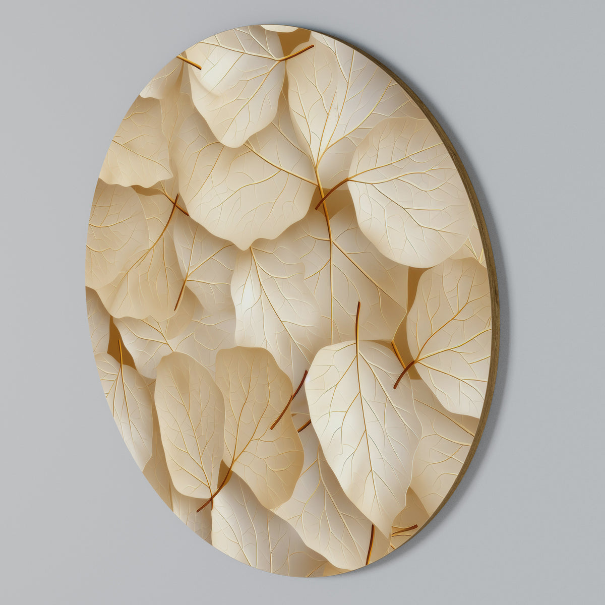 VELLUM LEAF SYMPHONY Στρογγυλός πίνακας ζωγραφικής