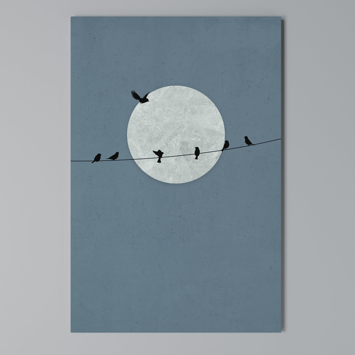 MOONLIT REST Κατακόρυφος Πίνακας σε Καμβά