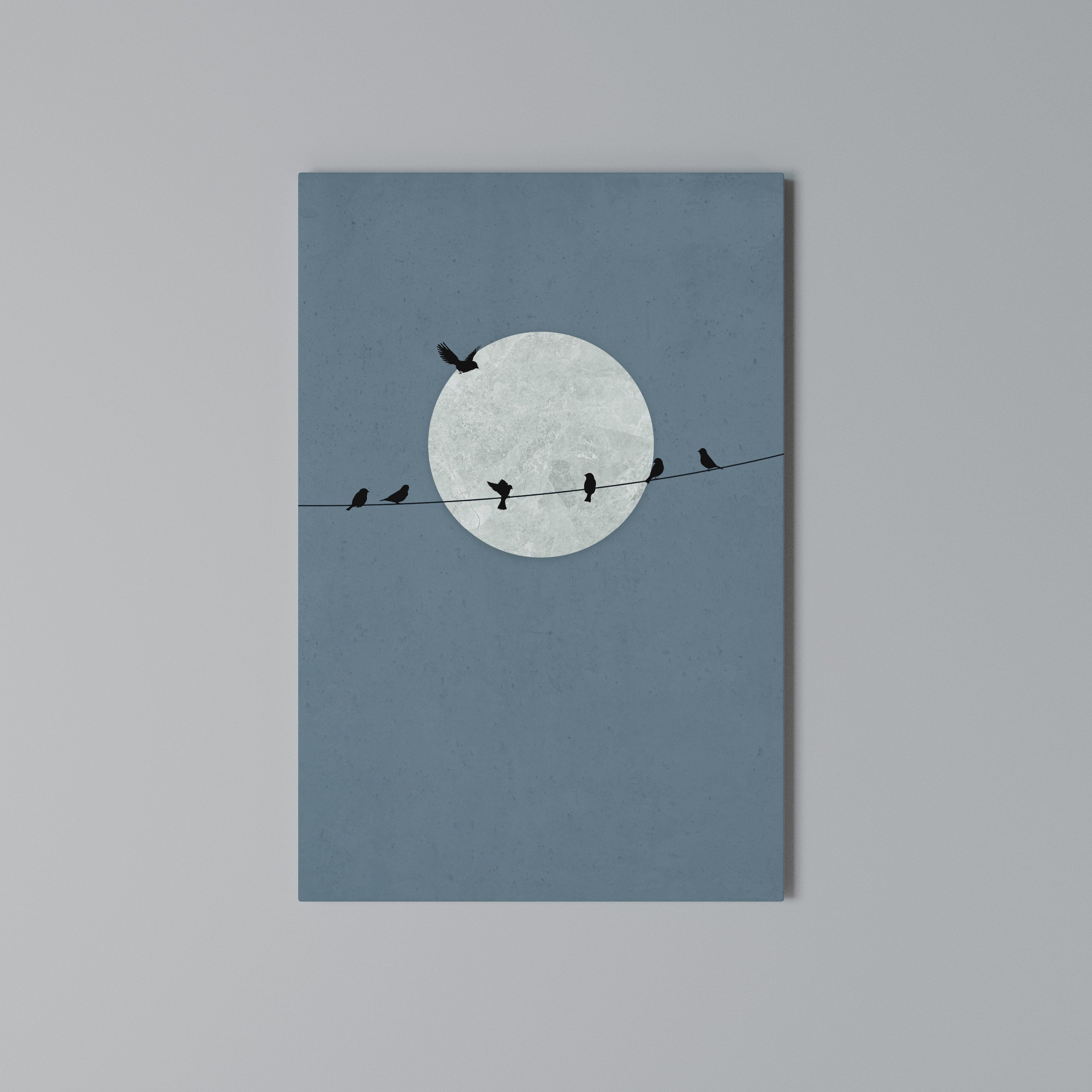 MOONLIT REST Κατακόρυφος Πίνακας σε Καμβά