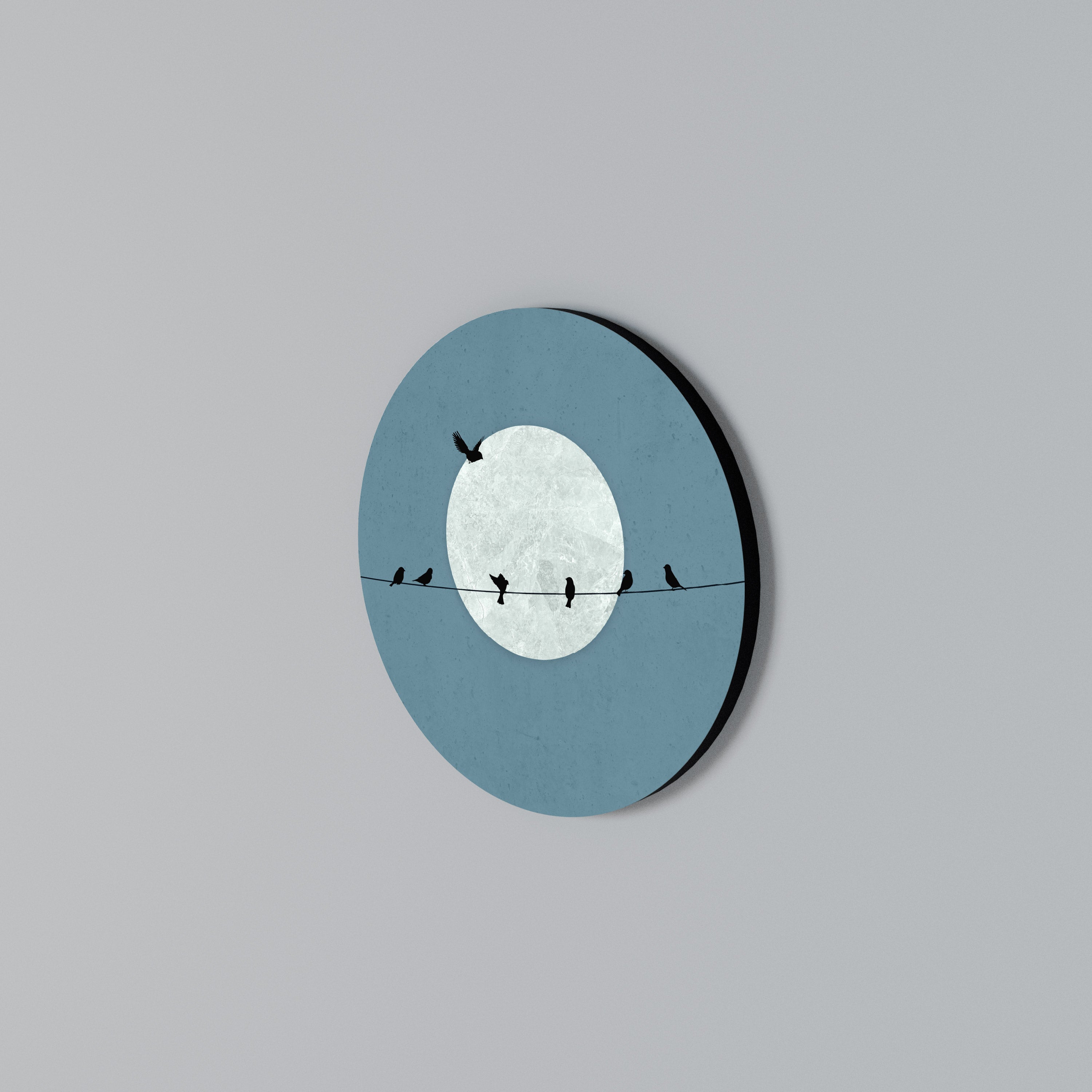 MOONLIT REST Round Wall Art
