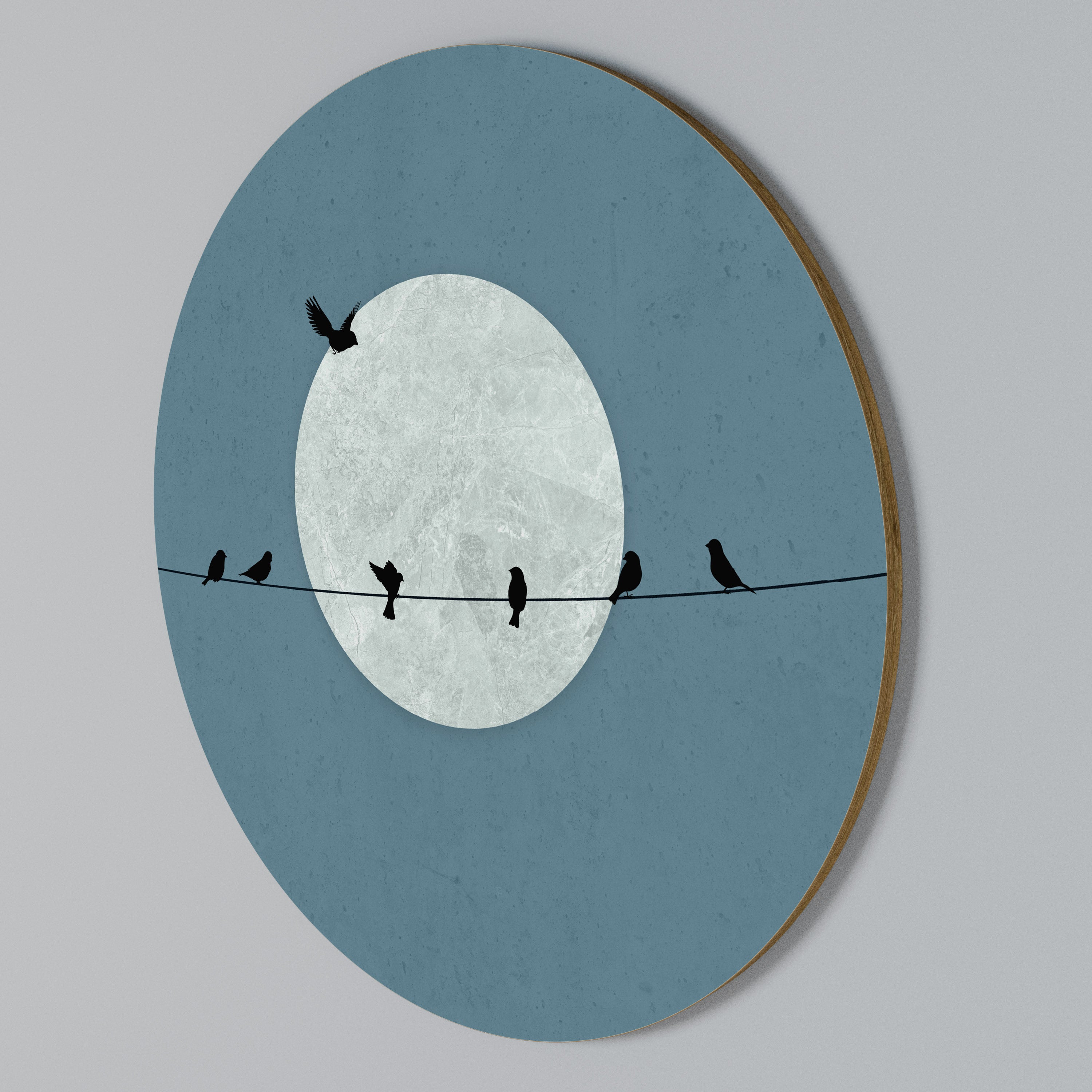 MOONLIT REST Round Wall Art