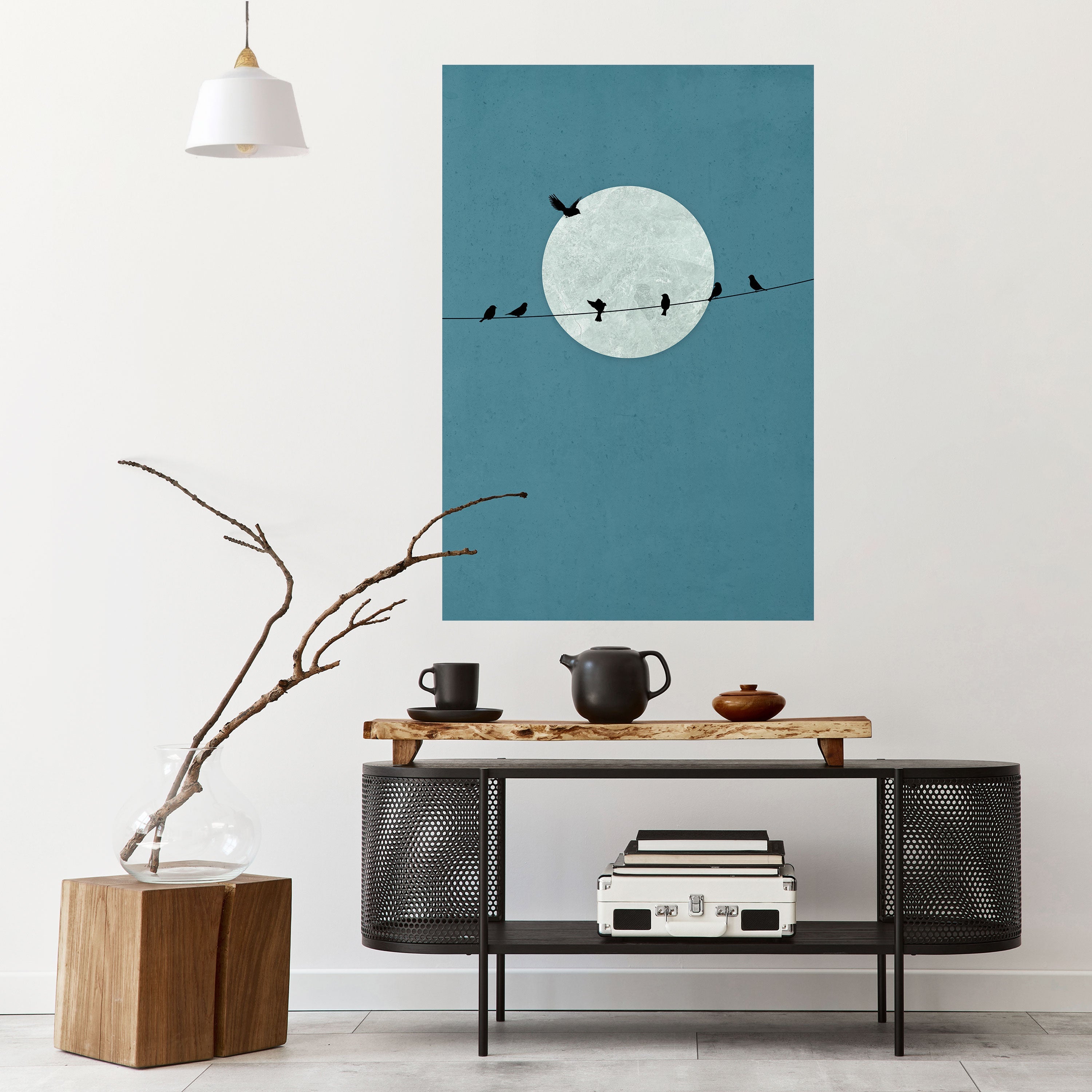 Αφίσα MOONLIT REST με ξεφλουδισμένο και κολλημένο κούμπωμα