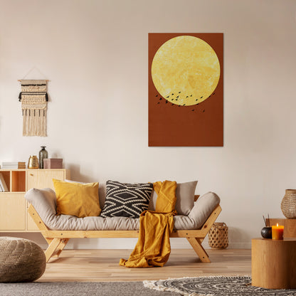 MOONLIT MIGRATION Vertical Canvas Print