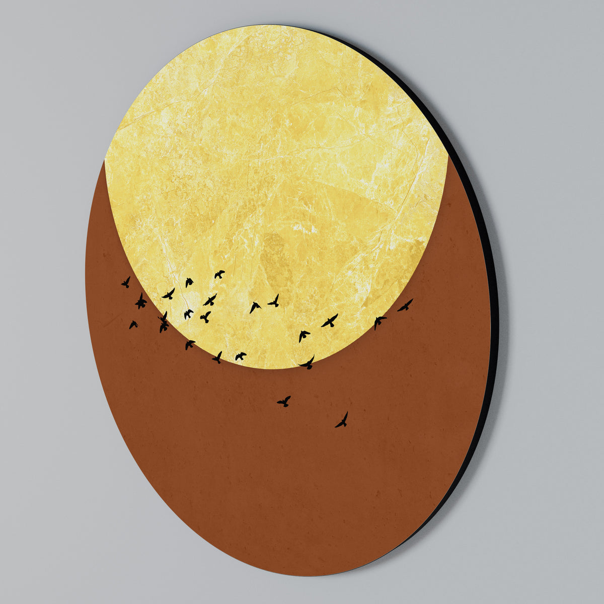 MOONLIT MIGRATION Στρογγυλός πίνακας ζωγραφικής