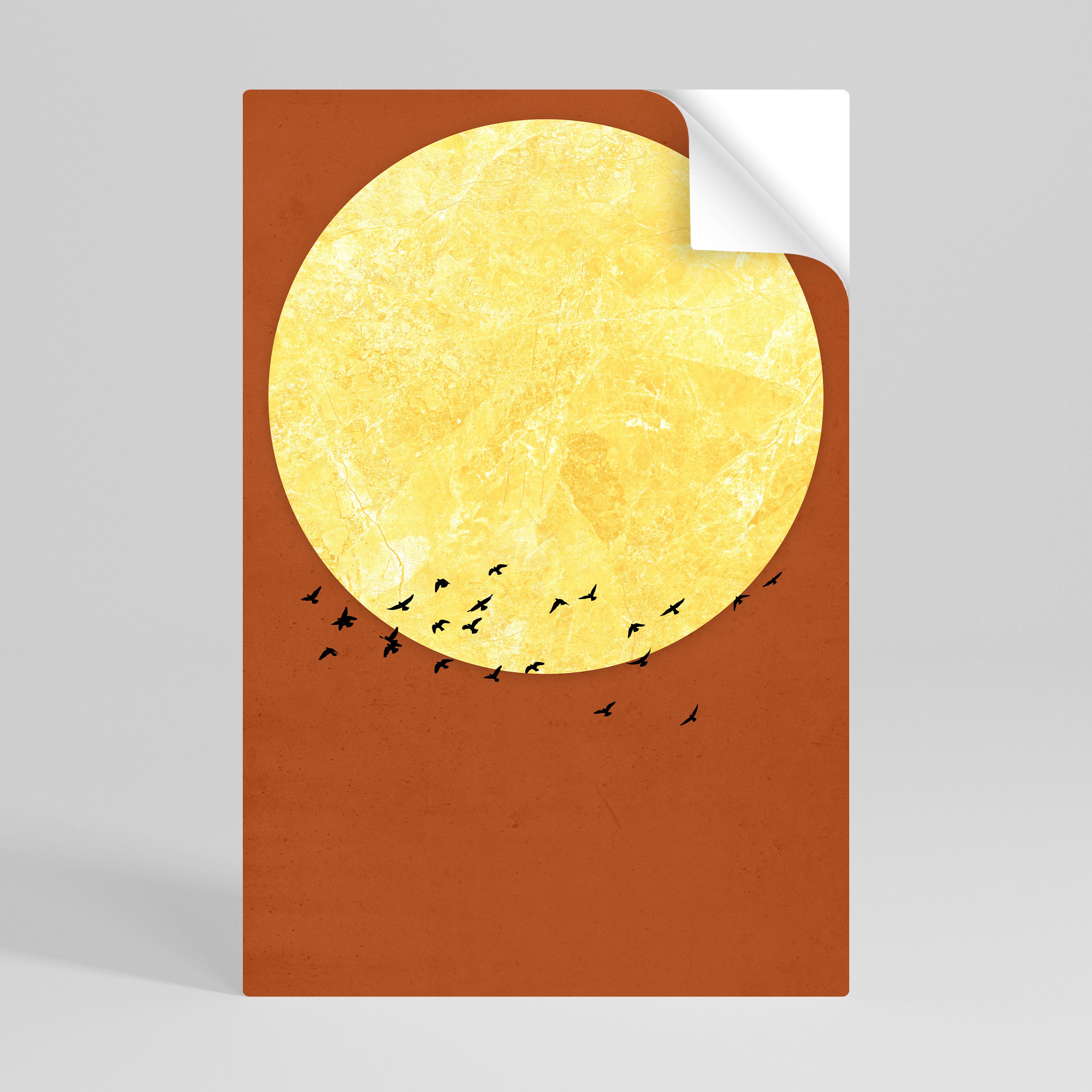 MOONLIT MIGRATION Αυτοκόλλητη "Peel and Stick" Αφίσα κάθετη