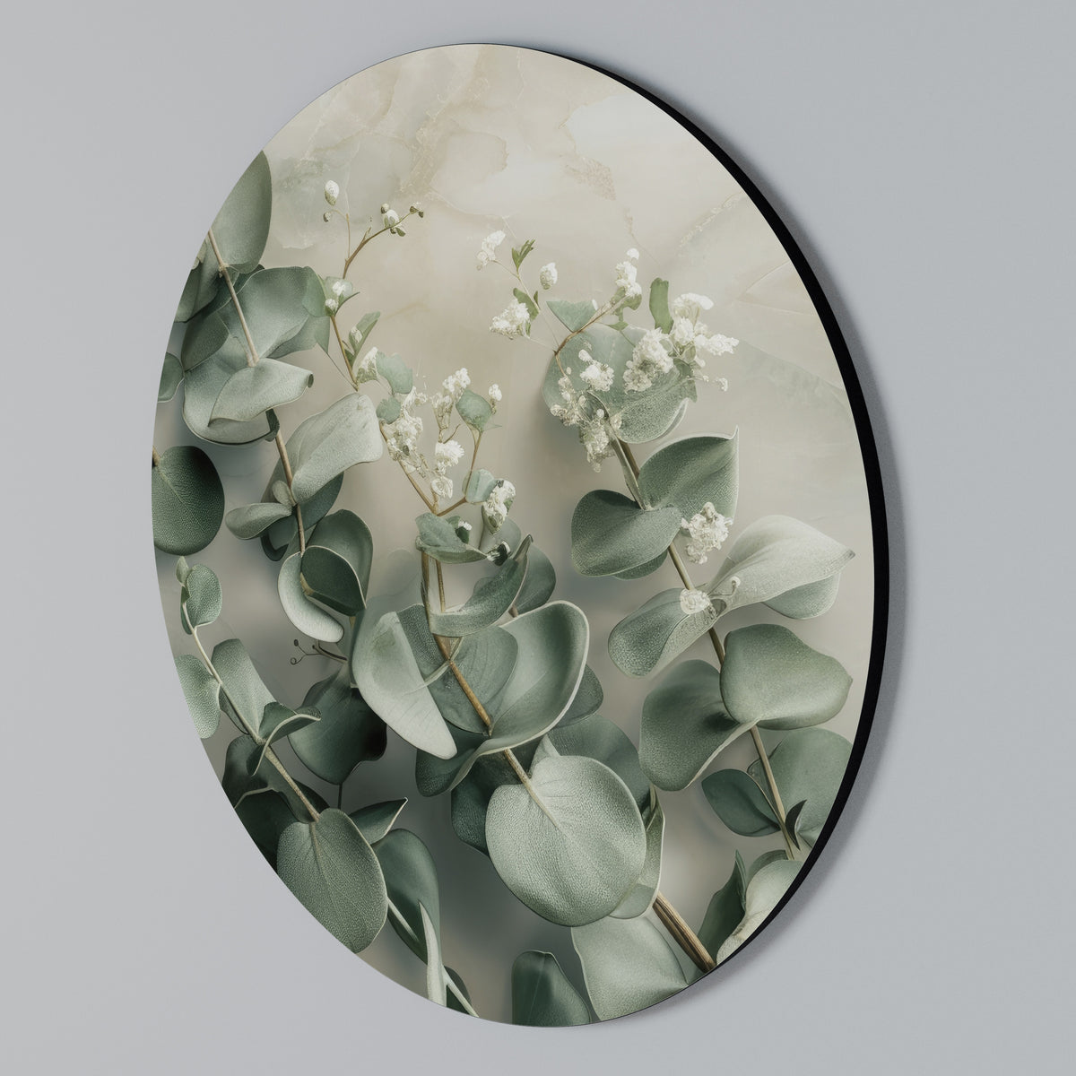 ELEGANT LEAF BALLET Στρογγυλός πίνακας ζωγραφικής