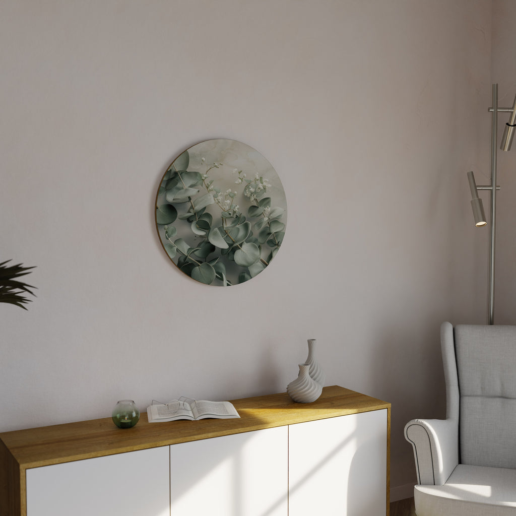ELEGANT LEAF BALLET Round Wall Art