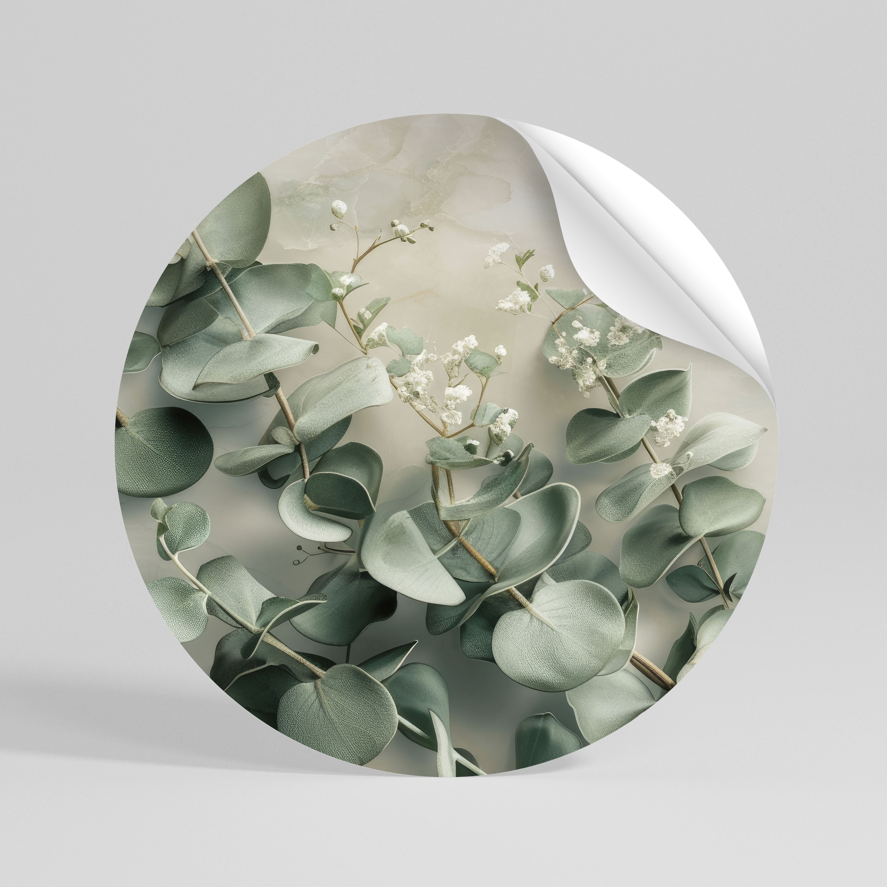 ELEGANT LEAF BALLET Αυτοκόλλητη Αφίσα στρογγυλή