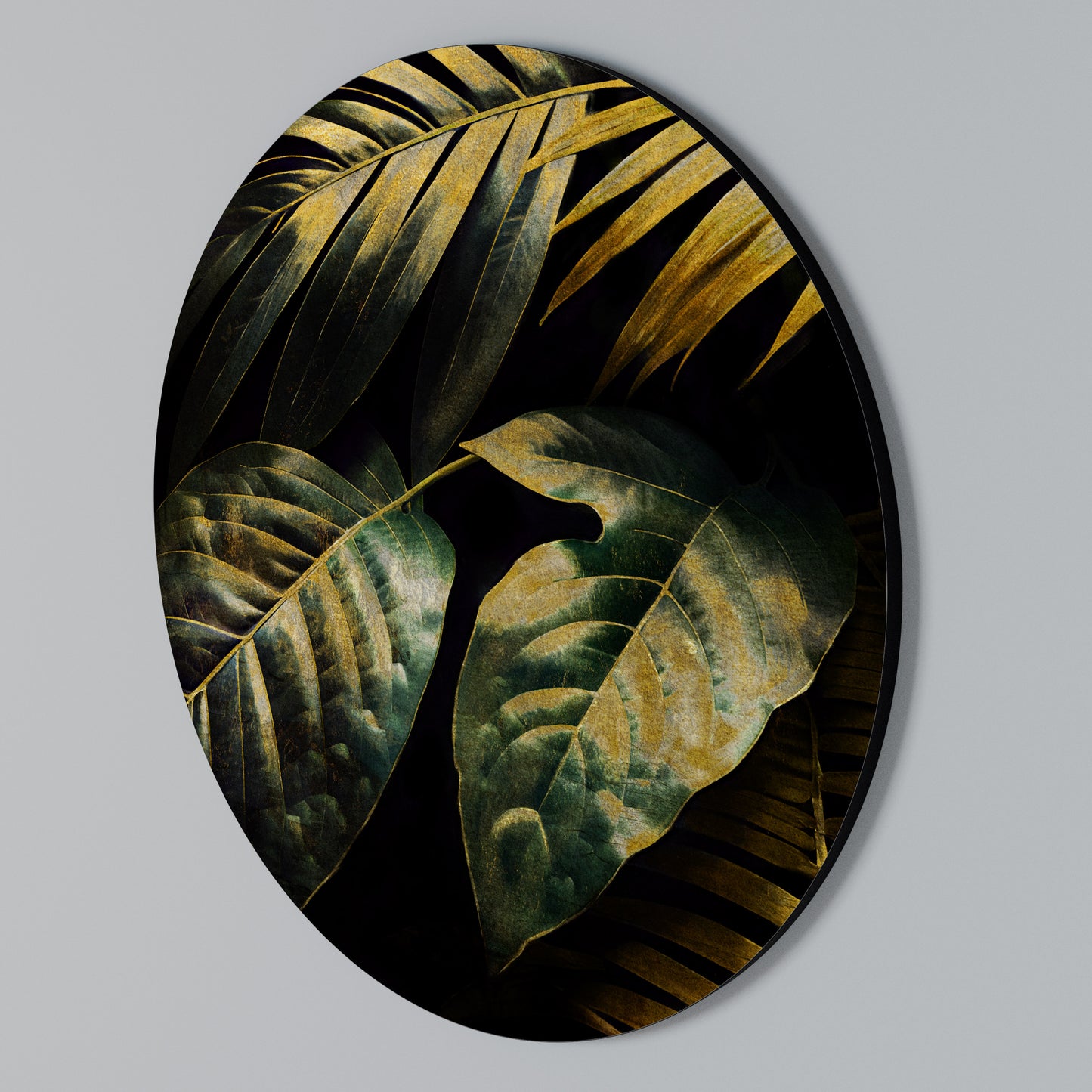 ENIGMATIC FOLIAGE TWILIGHT Στρογγυλός πίνακας ζωγραφικής