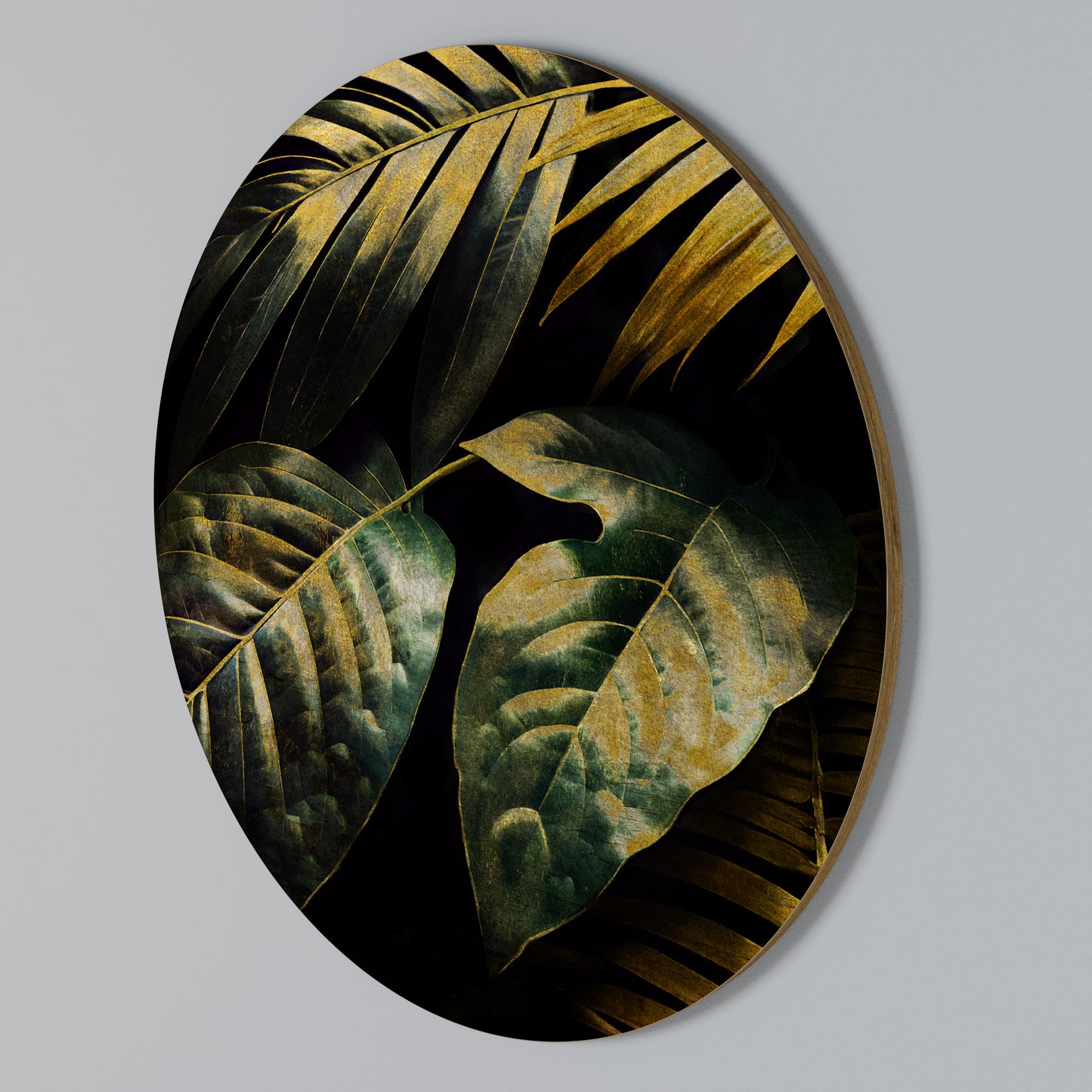 ENIGMATIC FOLIAGE TWILIGHT Στρογγυλός πίνακας ζωγραφικής