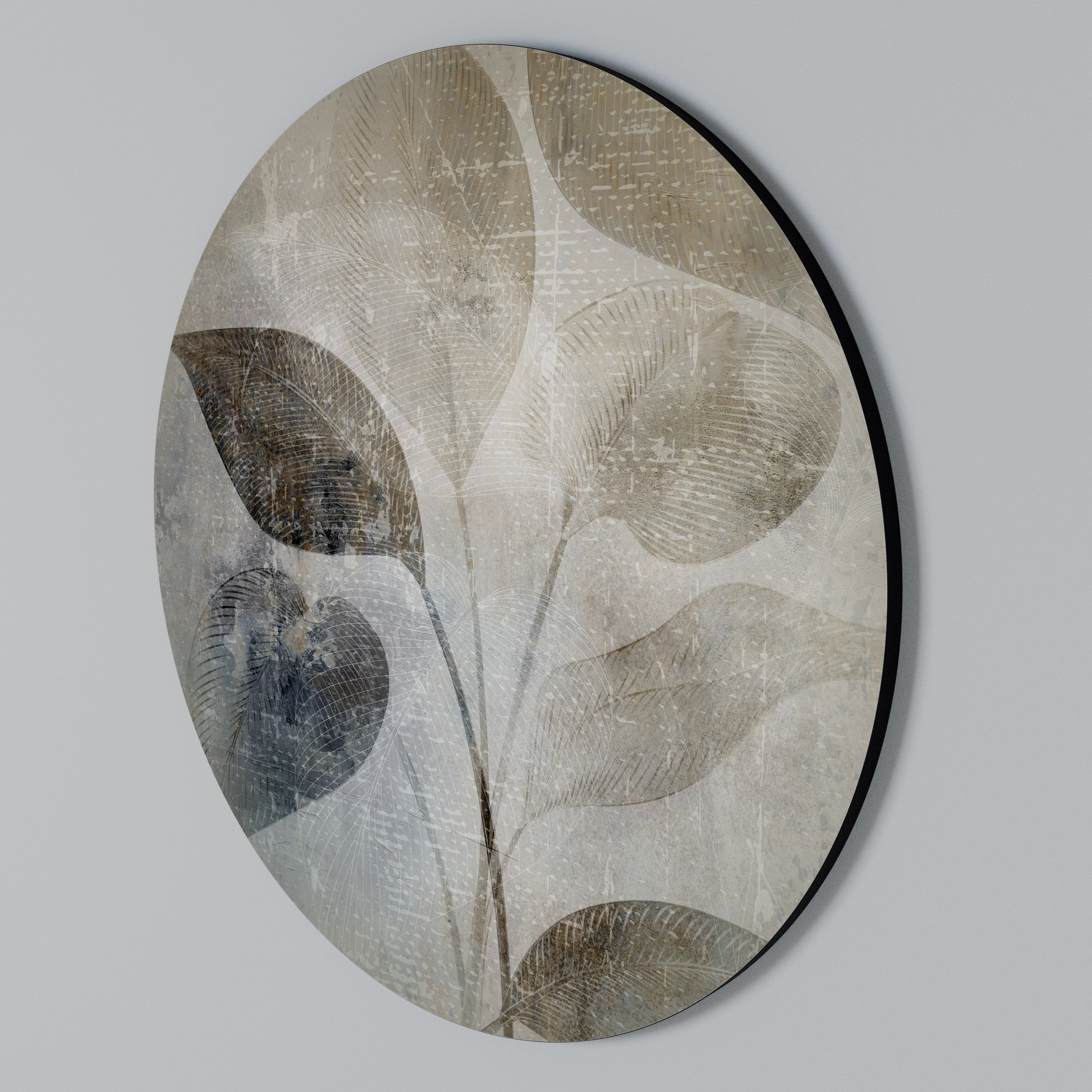 SERENE BOTANICAL HARMONY Round Wall Art