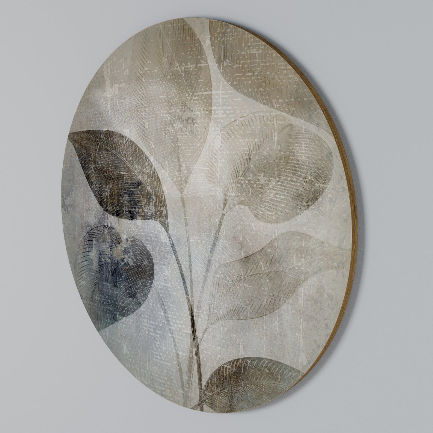 SERENE BOTANICAL HARMONY Round Wall Art