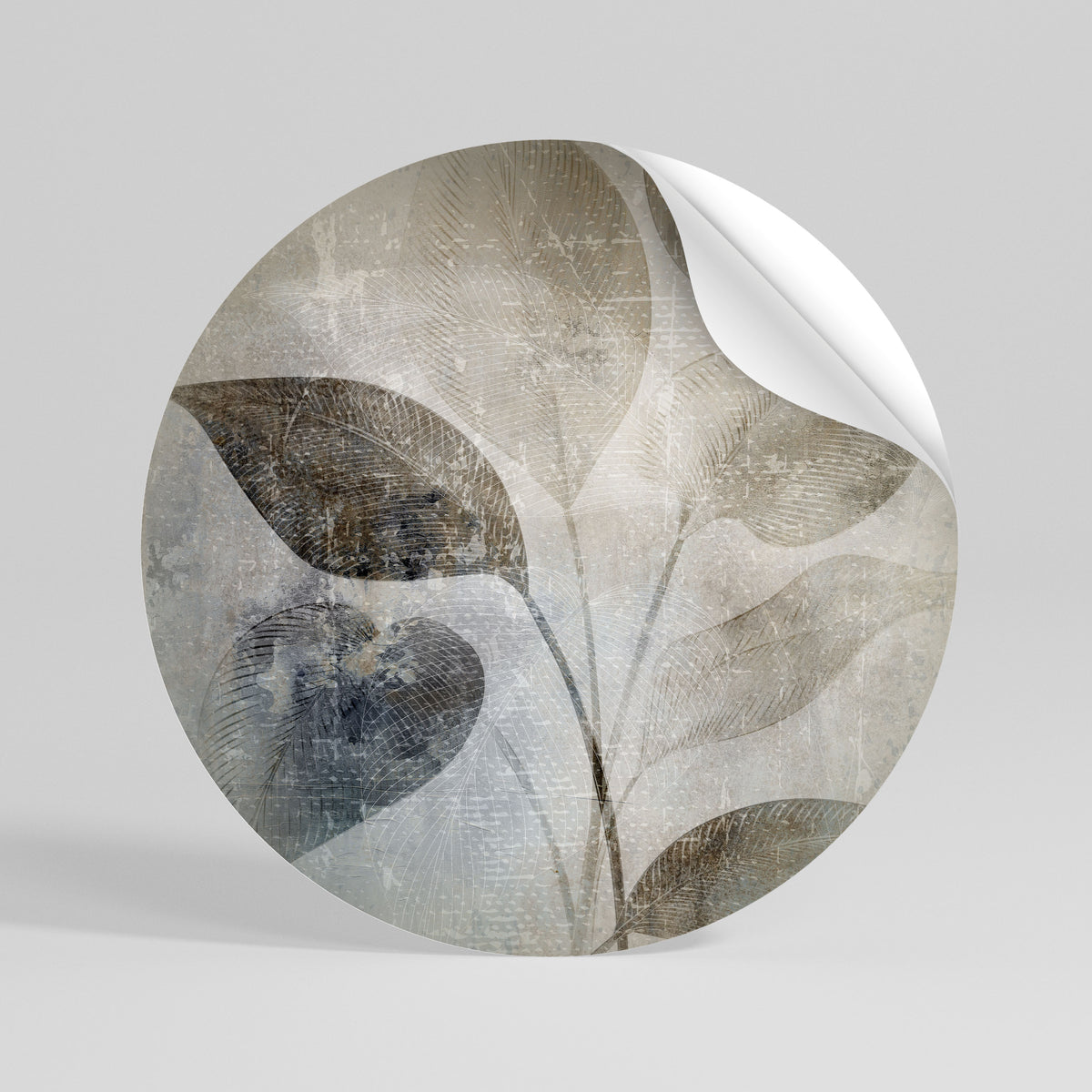 SERENE BOTANICAL HARMONY Αυτοκόλλητη Αφίσα στρογγυλή