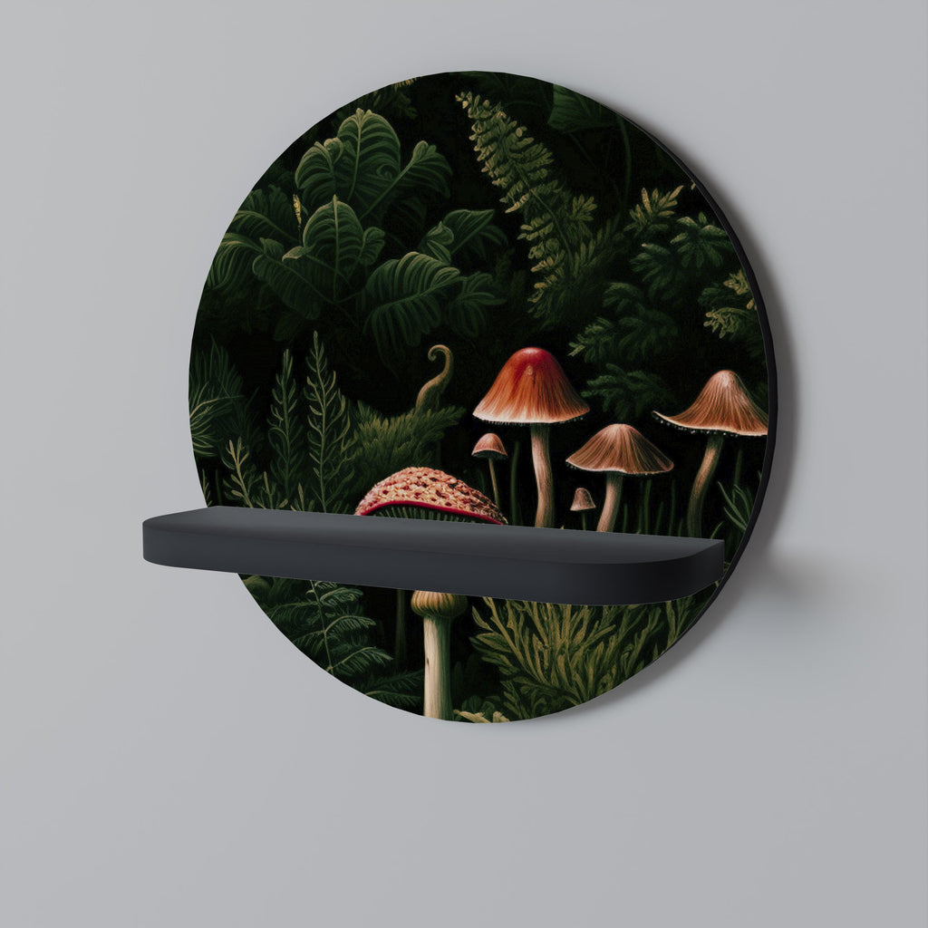 Στρογγυλό ράφι τέχνης WHISPERING WOODLAND σε μαύρο φινίρισμα