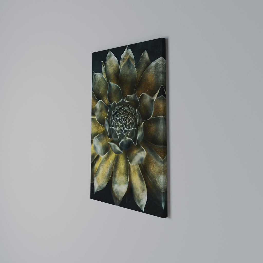 MYSTICAL SUCCULENT WHIRL Vertical Canvas Print
