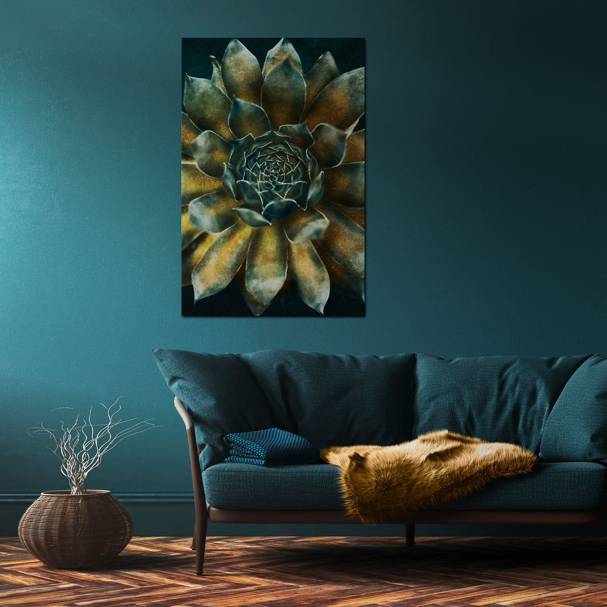 MYSTICAL SUCCULENT WHIRL Κατακόρυφος Πίνακας σε Καμβά