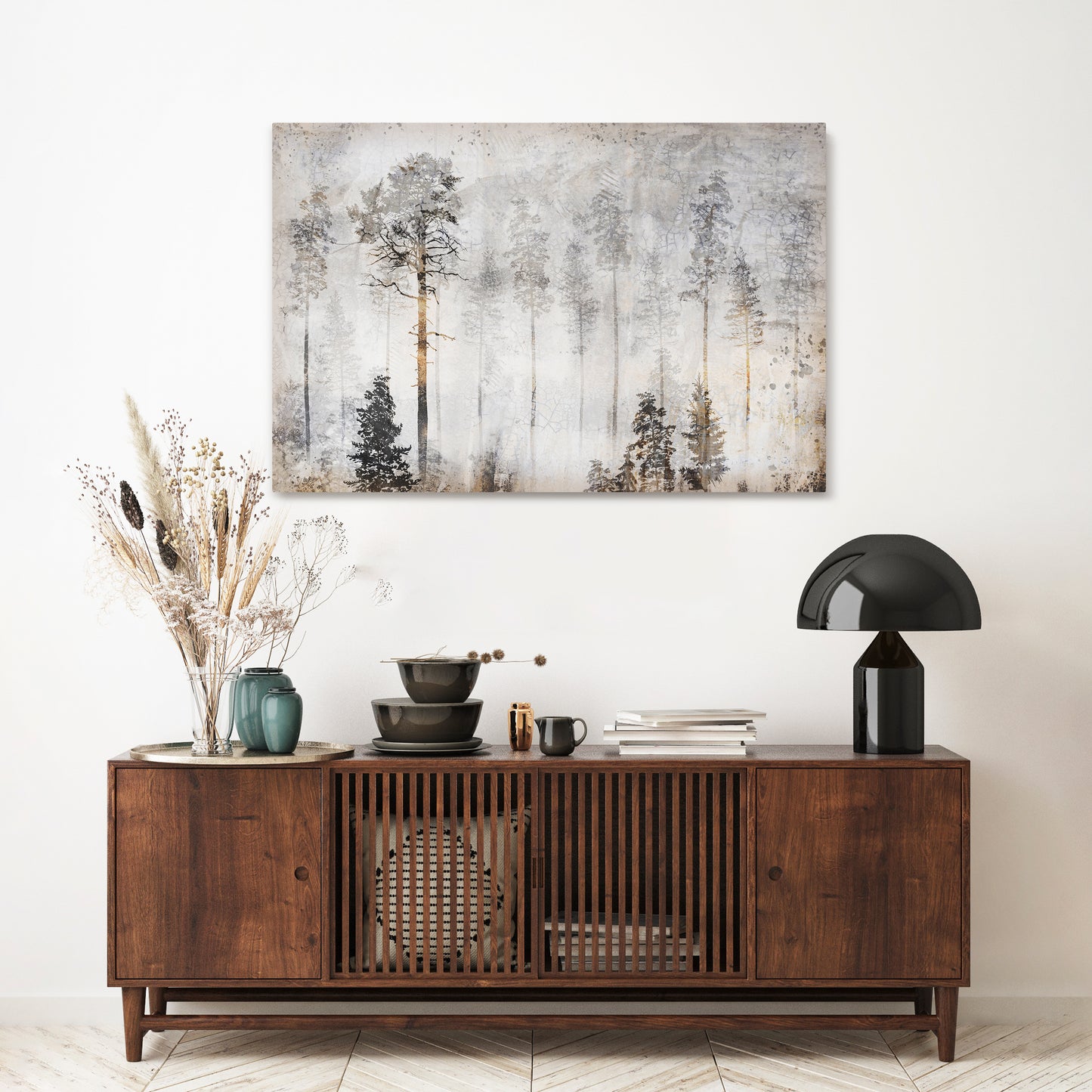 FADE IN THE TREES Horizontal Canvas Print