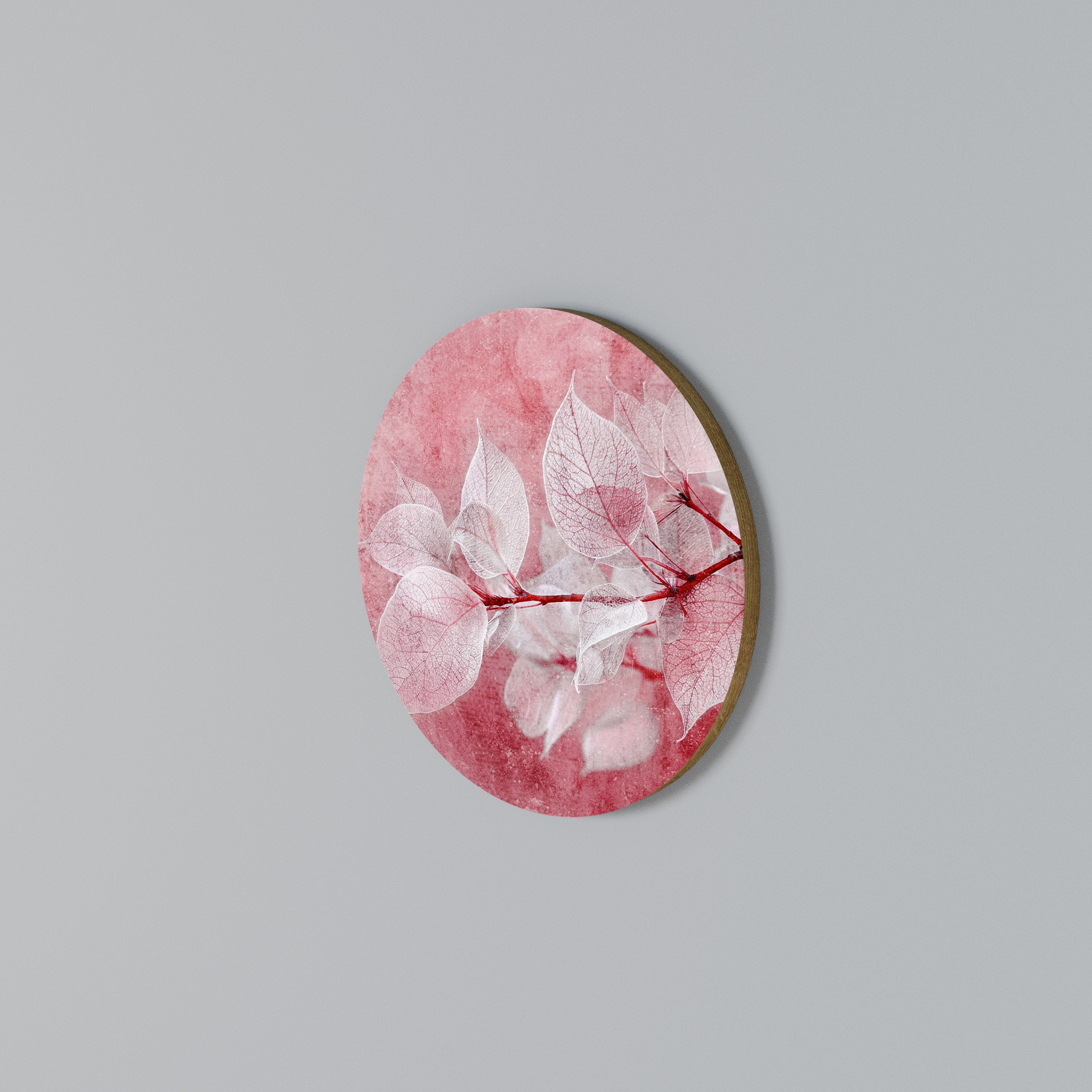 ETHERAL PETAL GLOW Round Wall Art