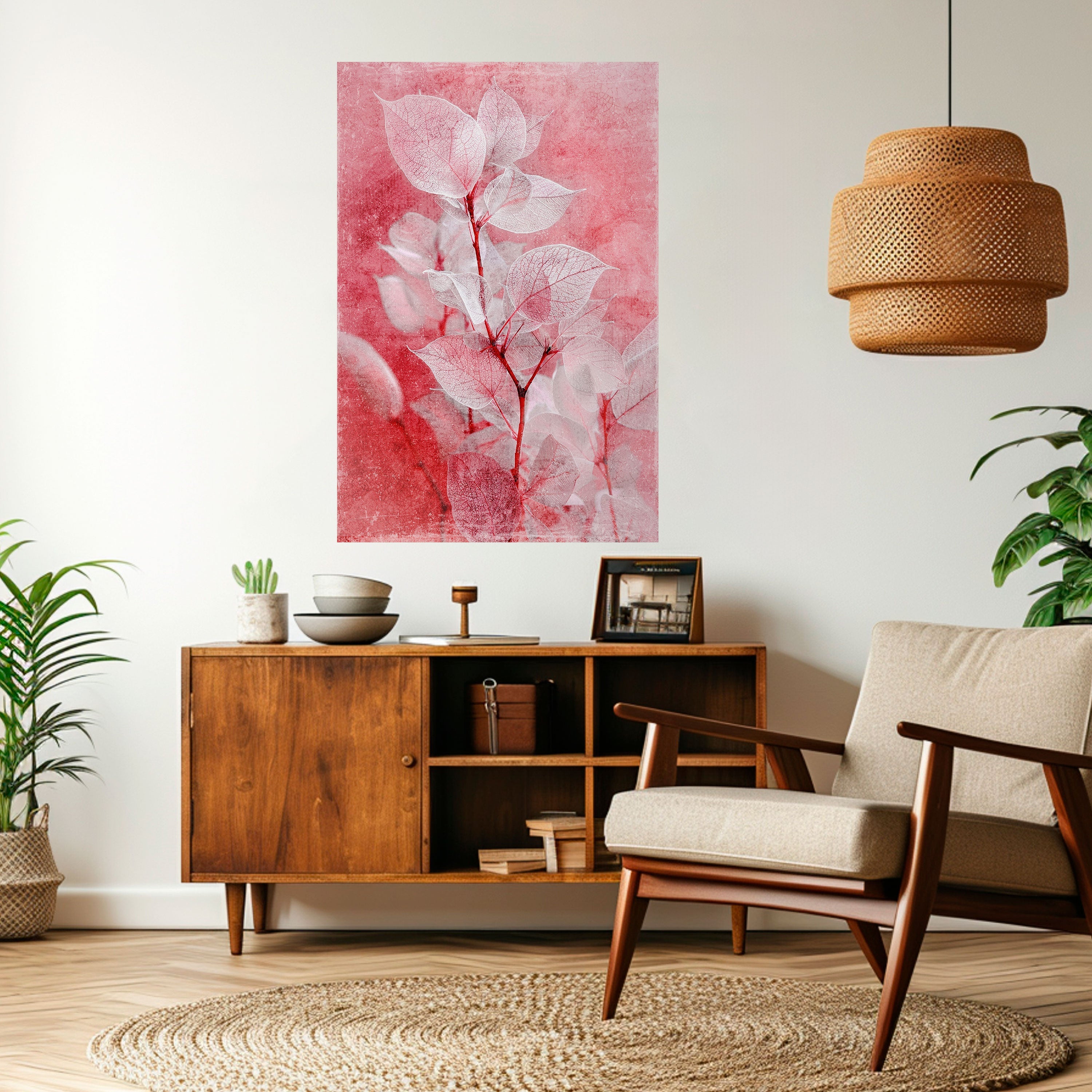 ETHERAL PETAL GLOW Αφίσα με κόλλα και κολλήματα σε σχήμα πέτου