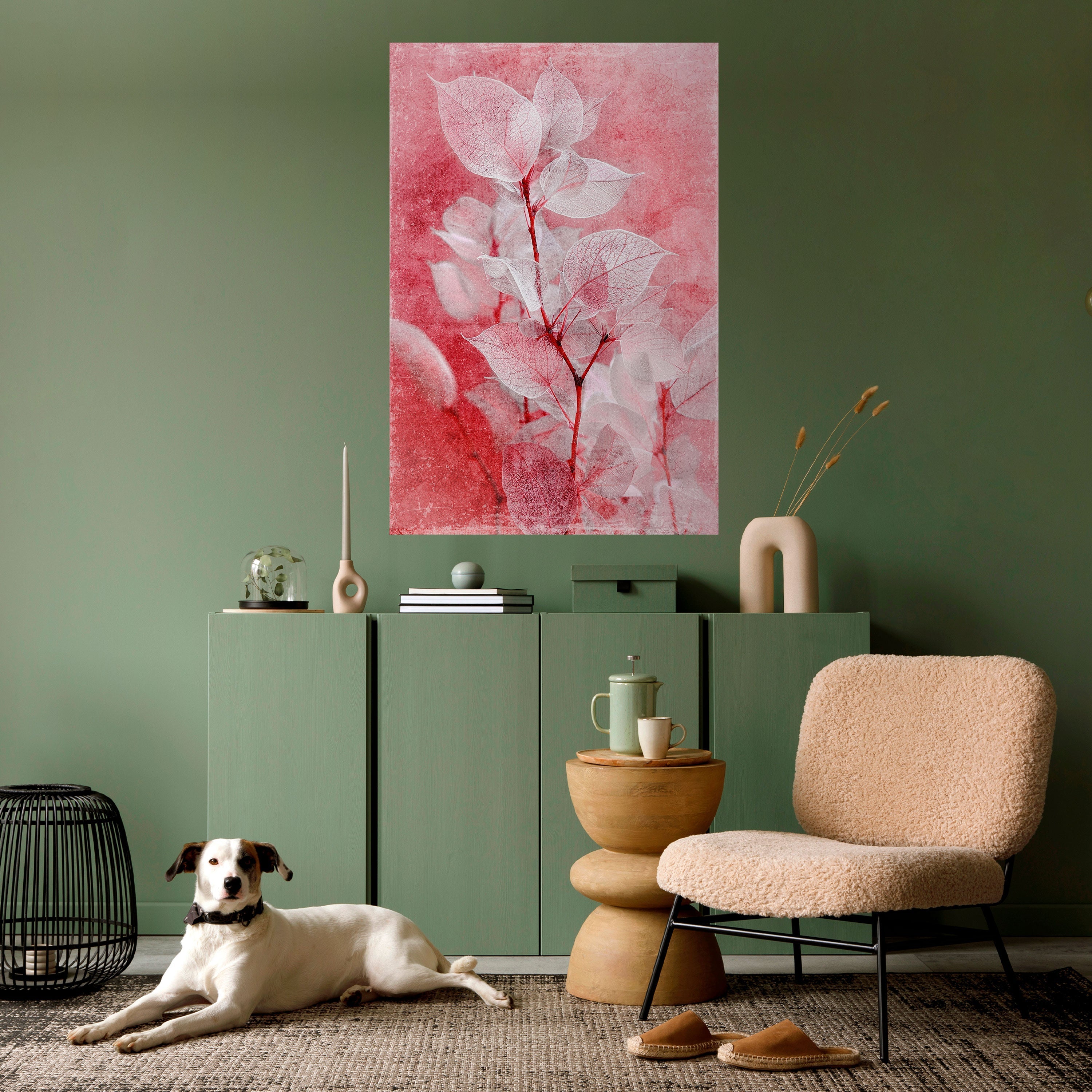 ETHERAL PETAL GLOW Αφίσα με κόλλα και κολλήματα σε σχήμα πέτου