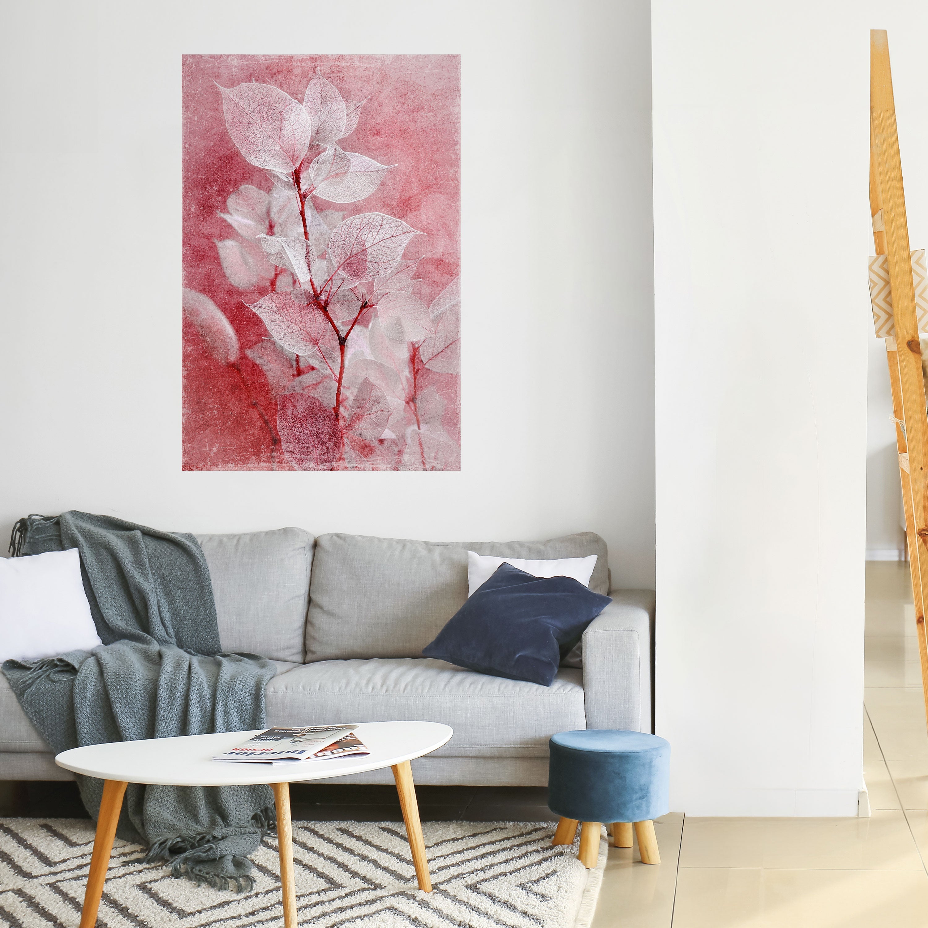 ETHERAL PETAL GLOW Αφίσα με κόλλα και κολλήματα σε σχήμα πέτου