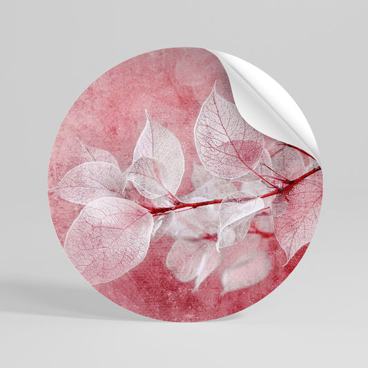 ETHERAL PETAL GLOW Αυτοκόλλητη Αφίσα στρογγυλή