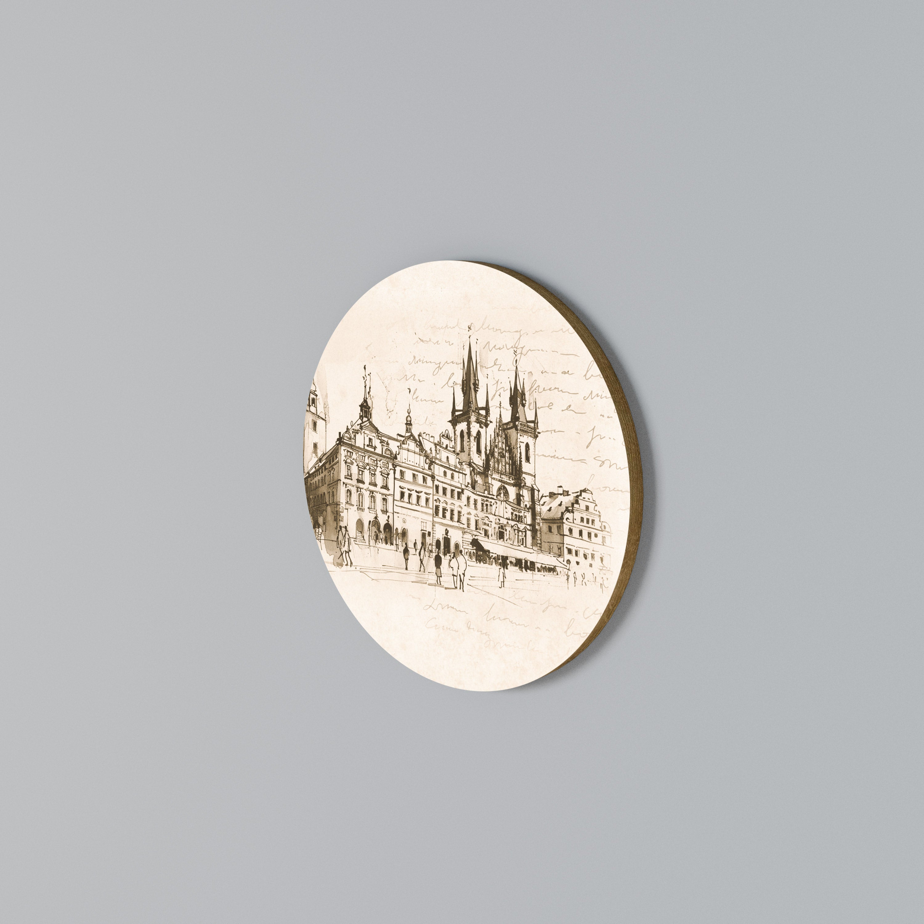 WHISPERS OF ARCHITECTURE Round Wall Art