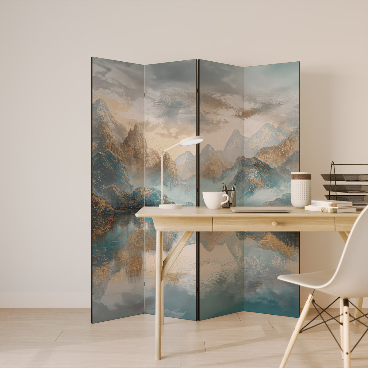 AZURE SUMMITS 4-Panel Room Divider