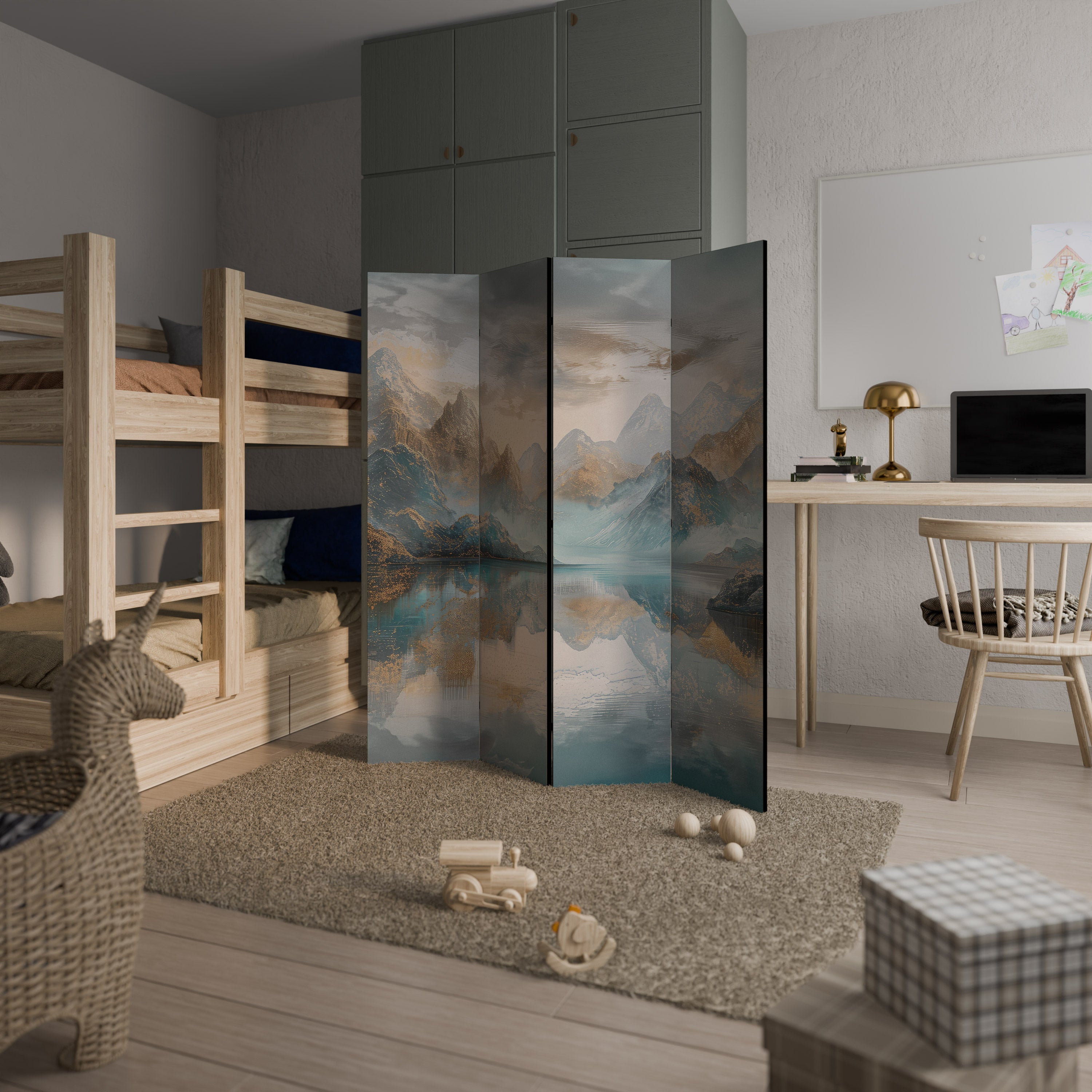 AZURE SUMMITS Παραβάν με 4 πάνελ