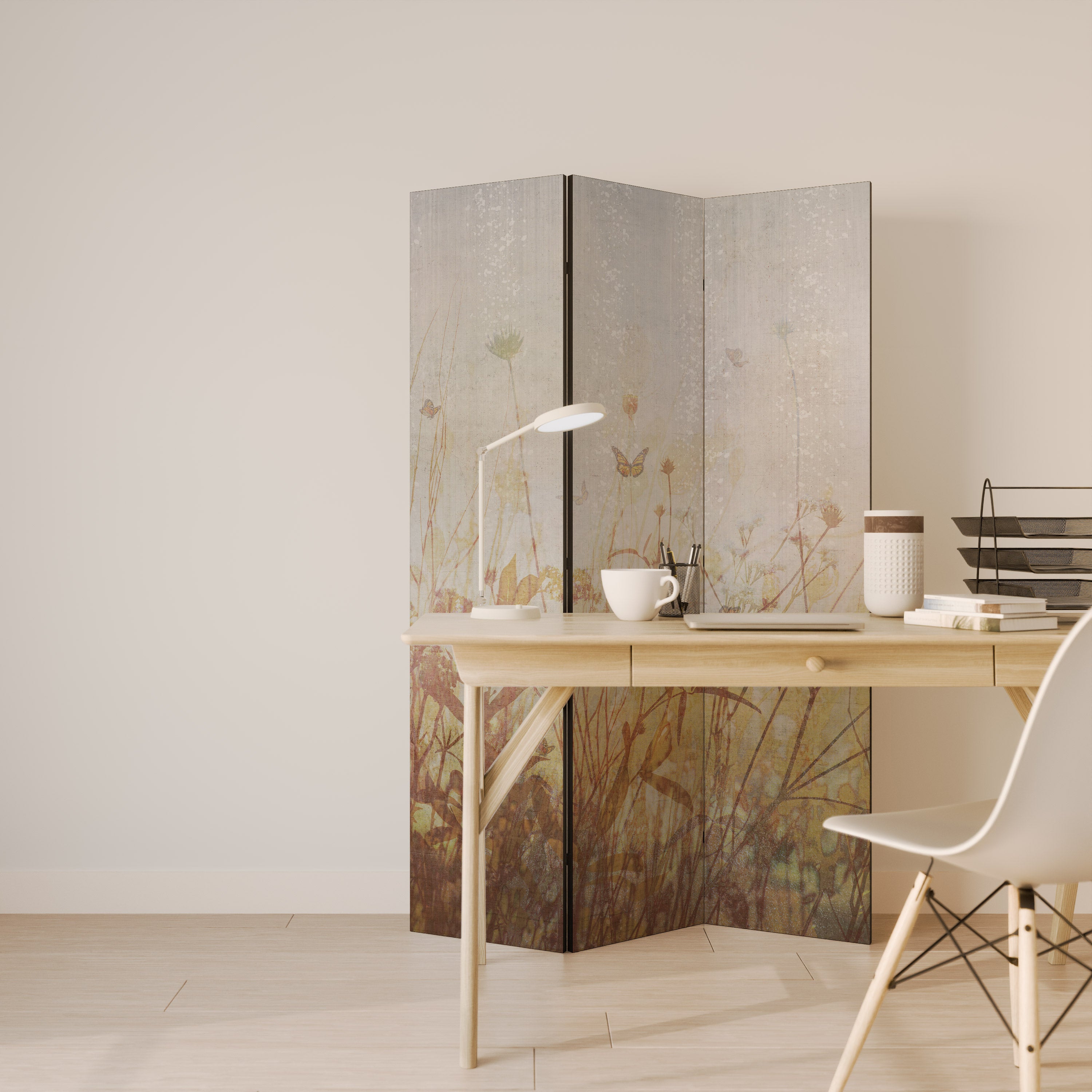 MEADOW BUTTERFLIES Διακοσμητικό παραβάν με 3 πάνελ