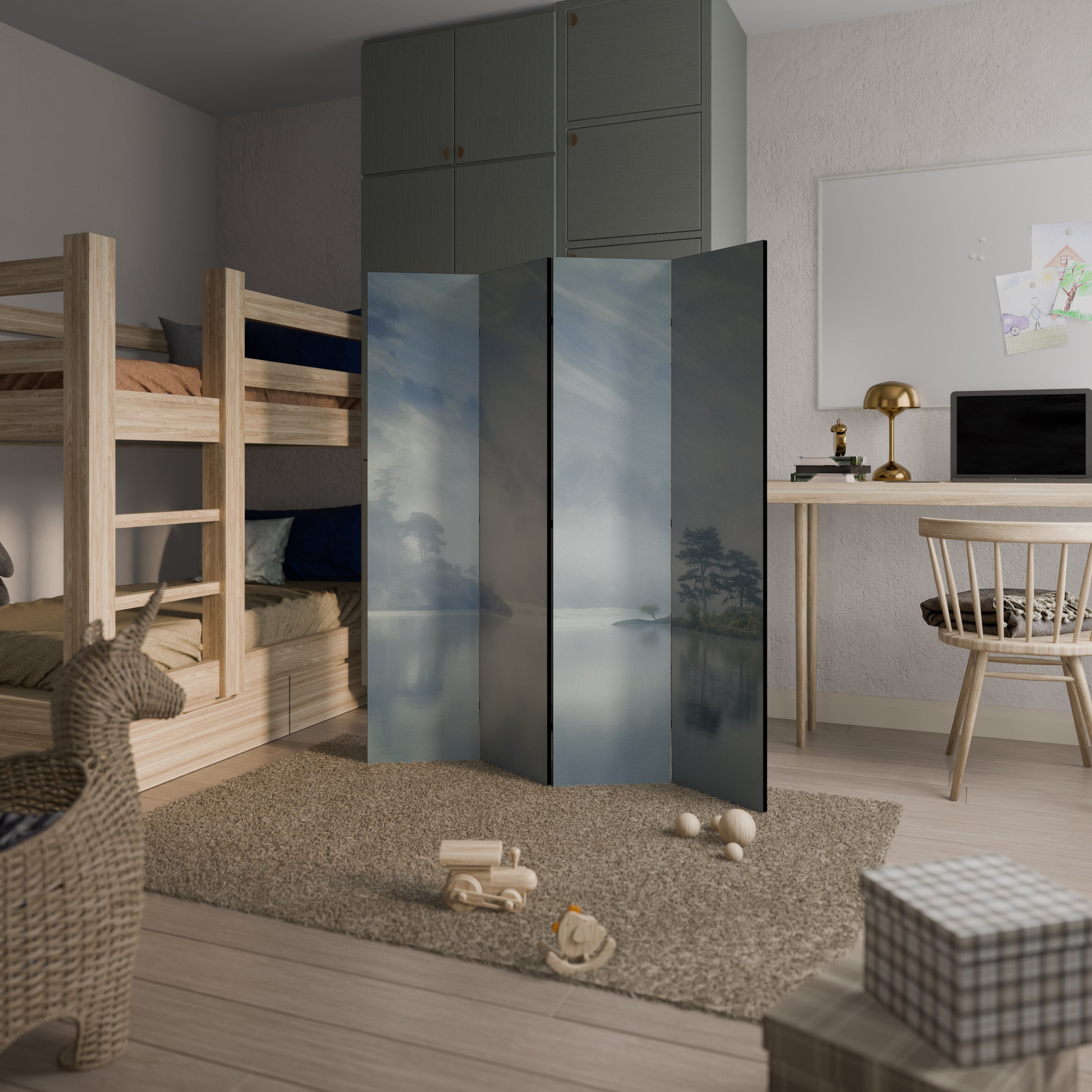 SILVER LAKE Παραβάν με 4 πάνελ