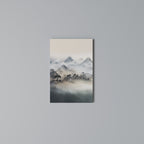 HIDDEN TEMPLE MIST Vertical Canvas Print