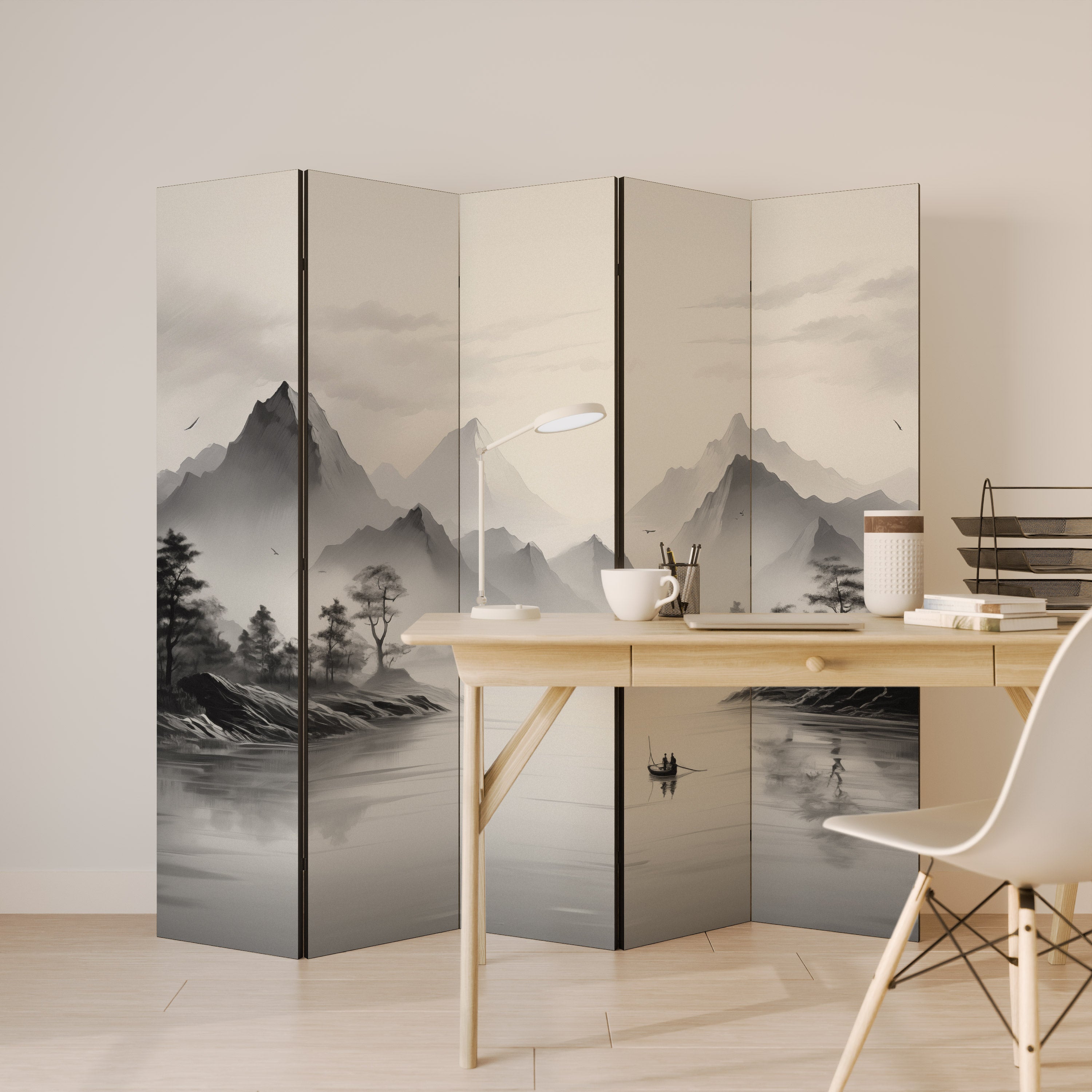 ASIAN VENTURE Διακοσμητικό διαχωριστικό δωματίου 5 πάνελ