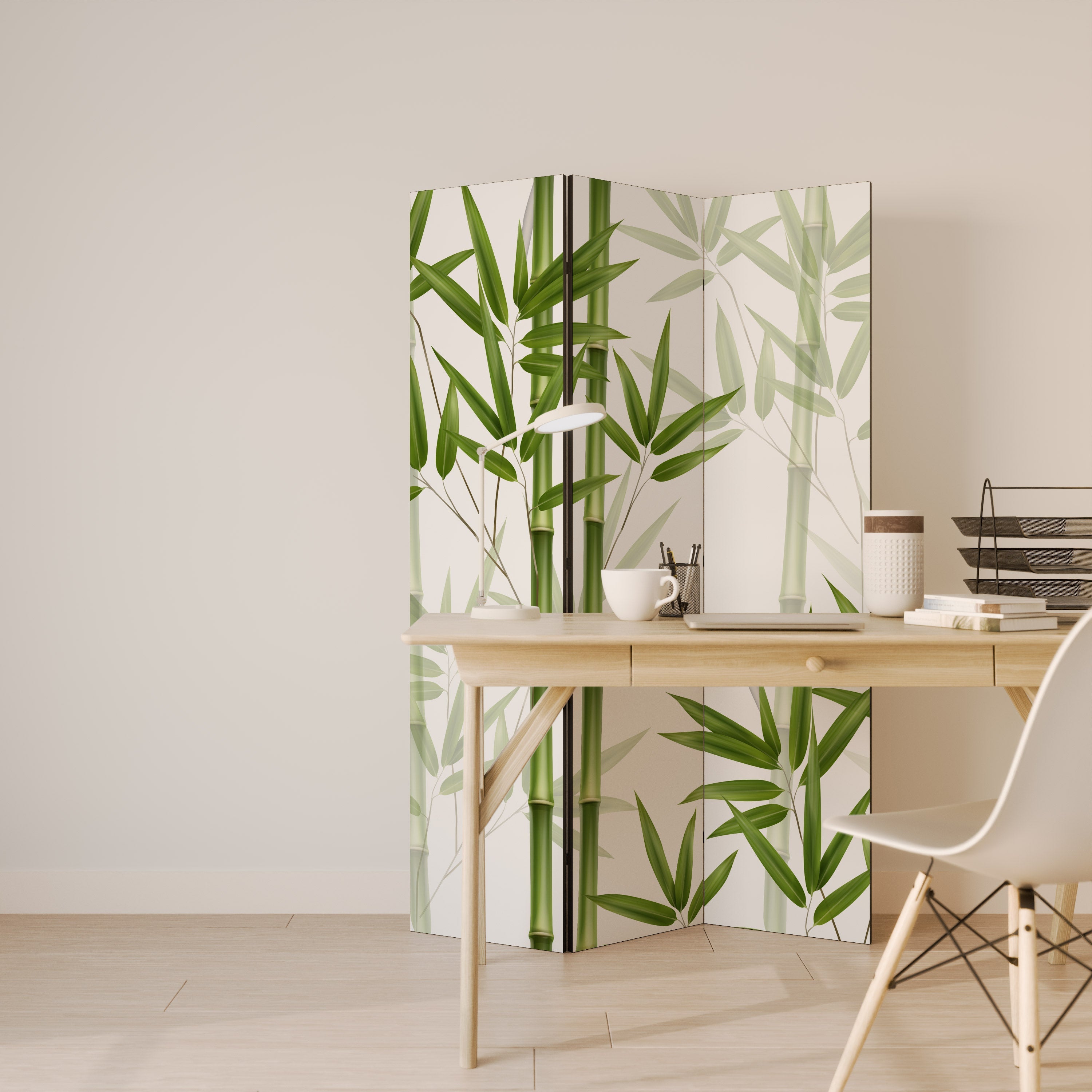 Διακοσμητικό διαχωριστικό δωματίου SERENE BAMBOO WHISPERS 3 πάνελ