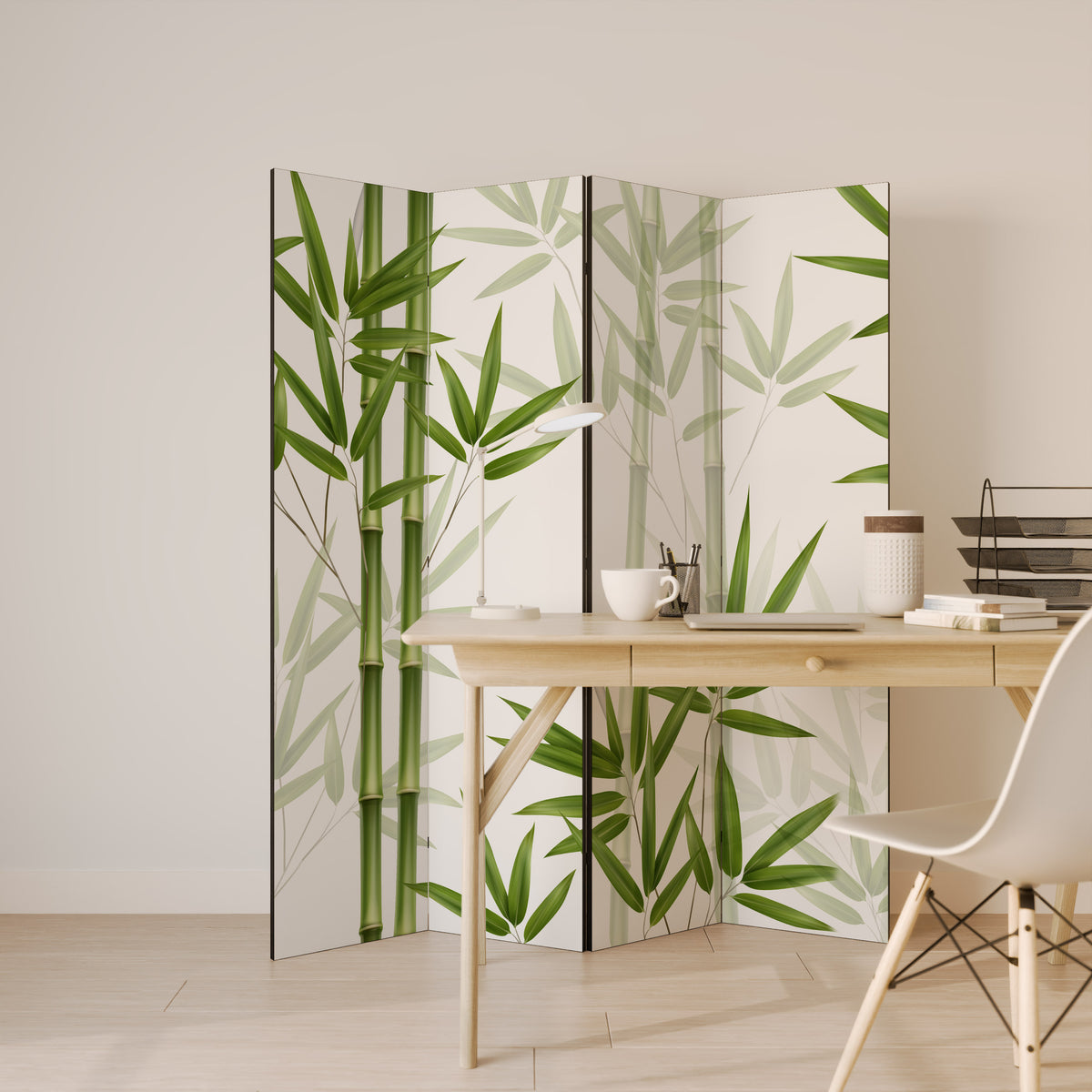 SERENE BAMBOO WHISPERS Παραβάν με 4 πάνελ