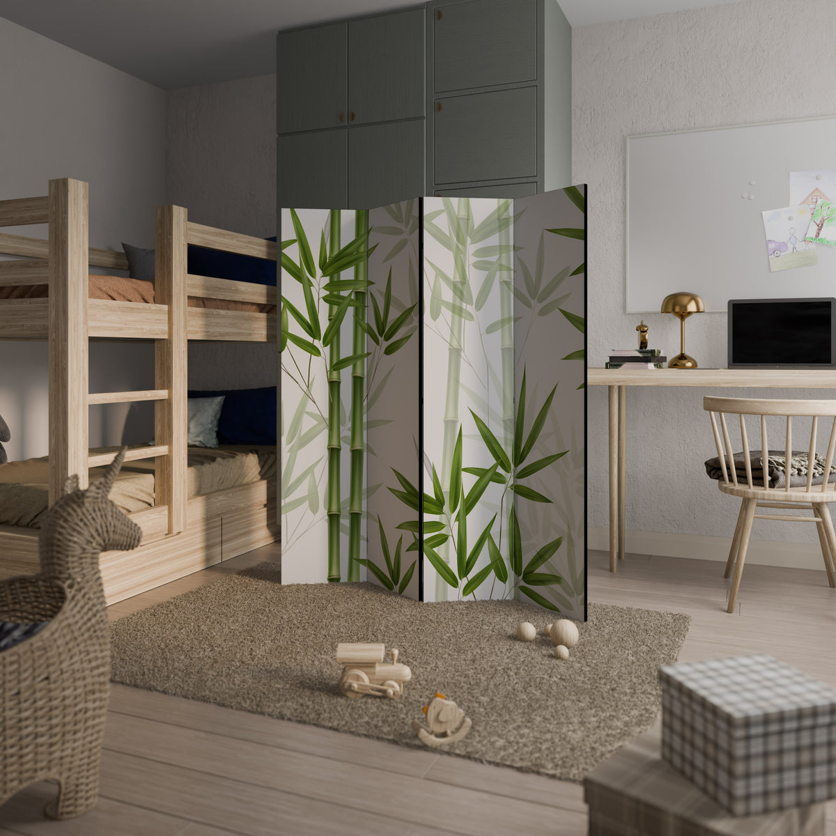SERENE BAMBOO WHISPERS Παραβάν με 4 πάνελ