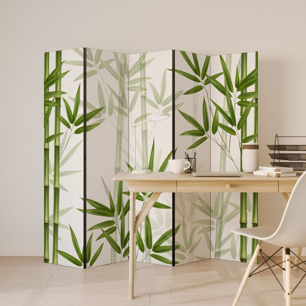 SERENE BAMBOO WHISPERS 5-Panel Room Divider