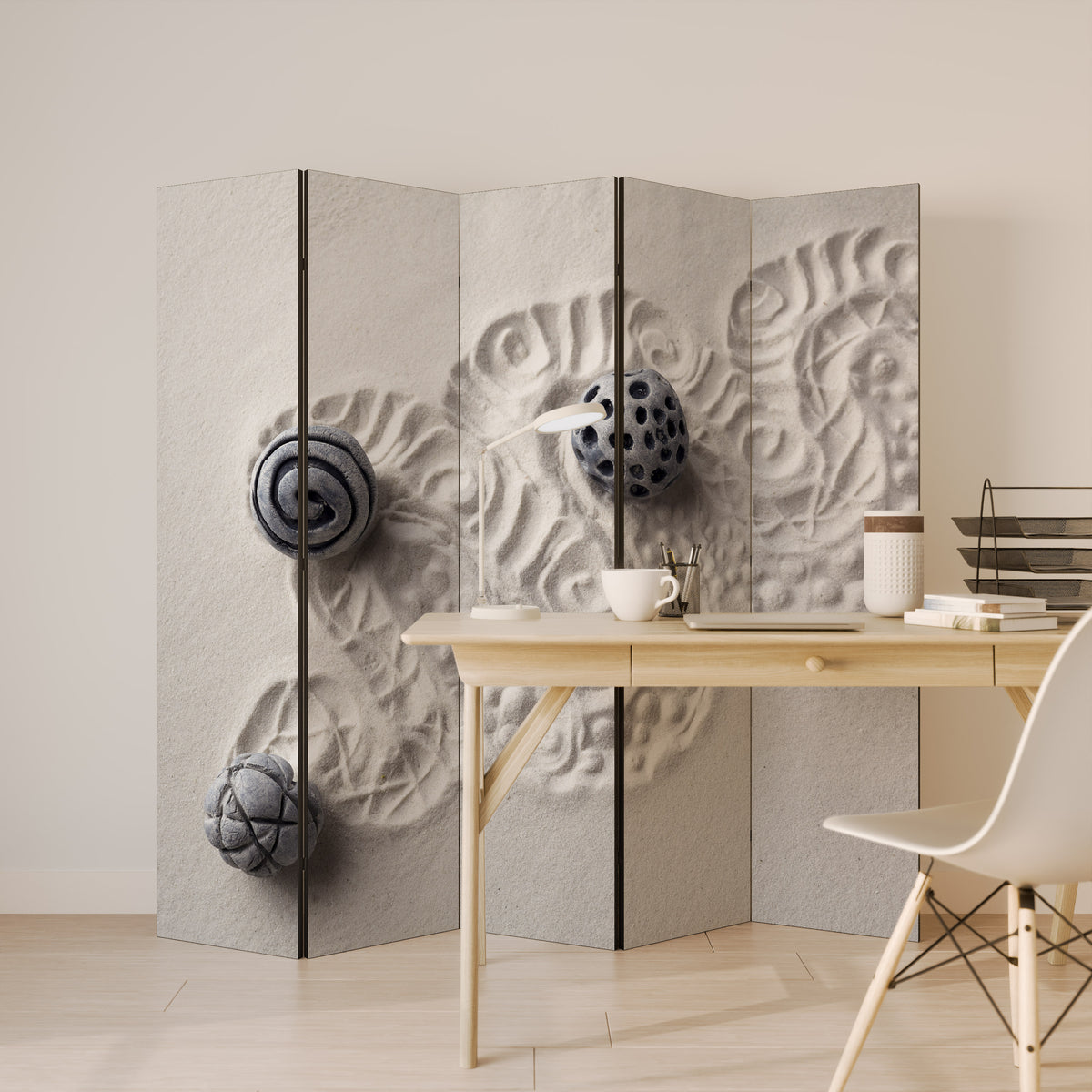 SAND SCULPTED SERENITY Παραβάν με 5 πάνελ