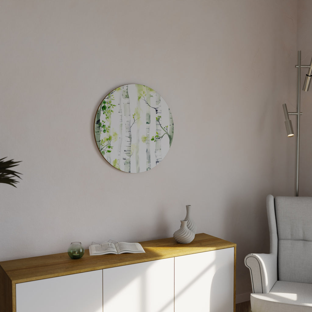 BIRCHY SOLACE Round Wall Art
