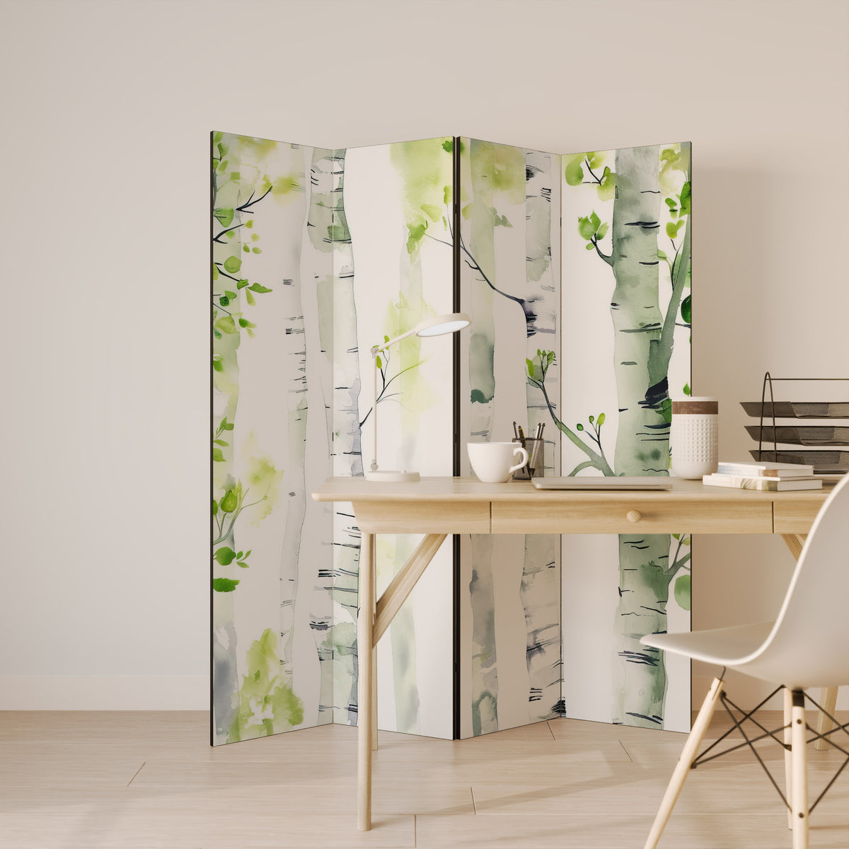 BIRCHY SOLACE 4-Panel Room Divider