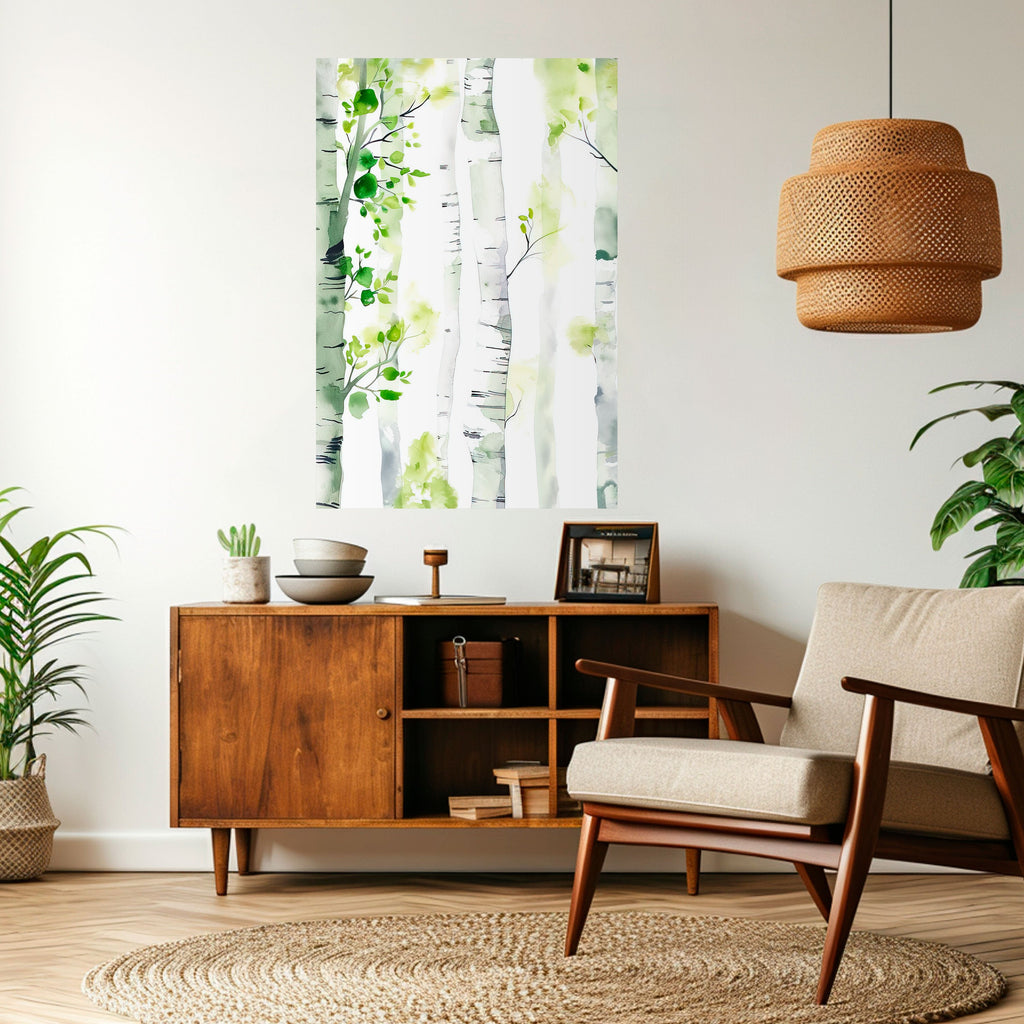 BIRCHY SOLACE Peel and Stick Vertical Poster