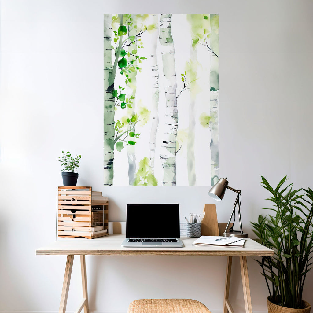 BIRCHY SOLACE Peel and Stick Vertical Poster